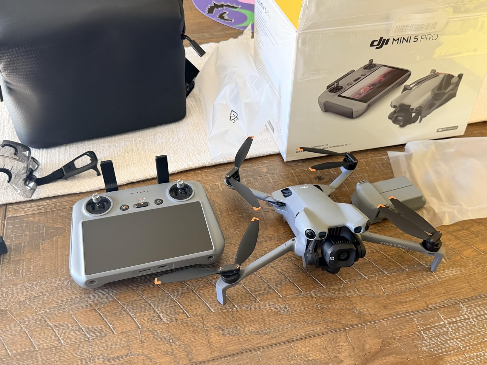 Mini 5 Pro Fly More Combo with DJI RC-N3, Drone with Camera, 1-Inch CMOS, 4K Drone for Beginners with Omnidirectional Obstacle Sensing, ActiveTrack 360°, 225° Gimbal Rotation, 3 Batteries - Customer Photo 2