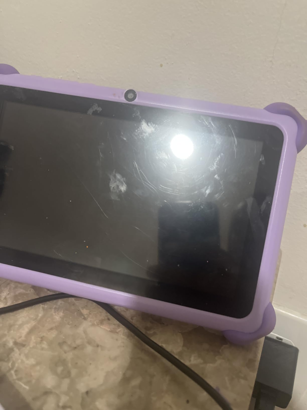 PEICHENG Kids Tablet 7 inch Android 12.0 for Toddler, 4GB RAM 32GB ROM Bluetooth IPS Screen Parental Control Dual Camera Shockproof Case for Educational Games - Customer Photo 1