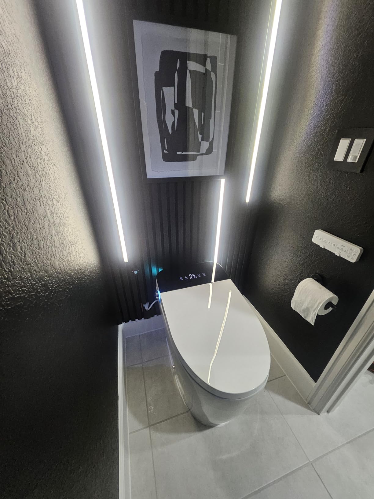 WITMYA Smart Toilet with Bidet Built In, One Piece Bidet Toilet with Auto Dual Flush, Foam Shield, Modern Elongated Tankless Toilet with Foot Sensor, Heated Bidet Seat, Warm Water & Dryer,LED Display - Customer Photo 1