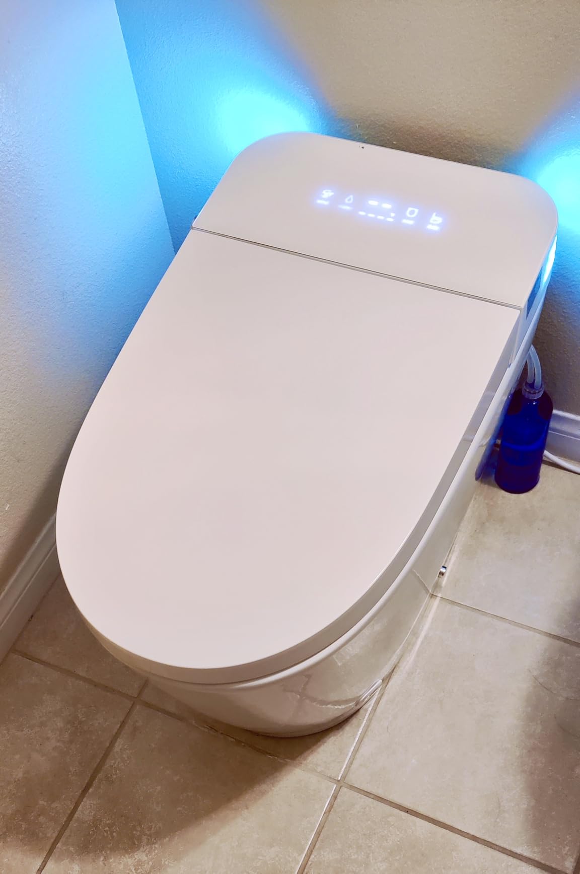 WITMYA Smart Toilet with Bidet Built In, One Piece Bidet Toilet with Auto Dual Flush, Foam Shield, Modern Elongated Tankless Toilet with Foot Sensor, Heated Bidet Seat, Warm Water & Dryer,LED Display - Customer Photo 2