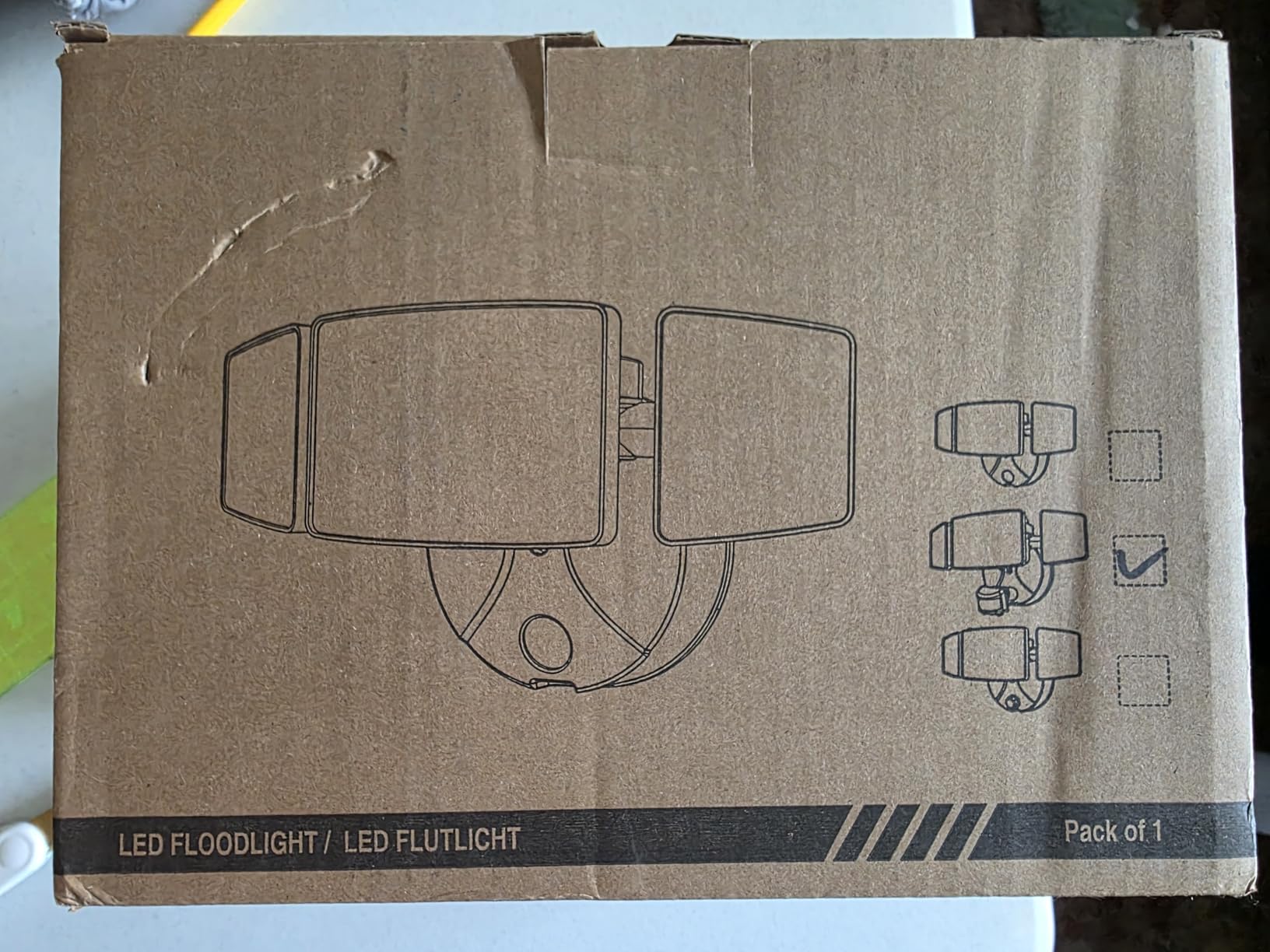 Onforu 100W 9000LM Smart LED Security Lights Motion Sensor Outdoor, WiFi Alexa Flood Light APP Control, 2500K-6500K, Motion Detector with Adjustable 3 Head, IP65 Wall Light for Yard - Customer Photo 1