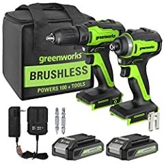 GREENWORKS 24V (8-TOOL) Combo (Drill, Impact Driver, Circular Saw, Reciprocating Saw, Jigsaw, Multi-Tool, Sander, Flashlight), 4.0Ah + (2) 2.0Ah (Power Bank) Batteries, (2) Cables, 65W Rapid Charger - Customer Photo 2