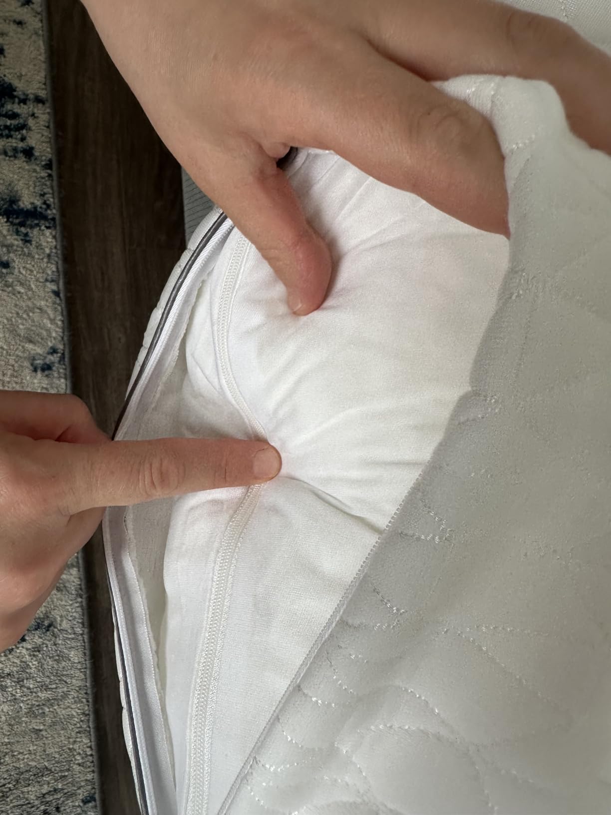 Cooling Pillows Queen Size Set of 2, Shredded Memory Foam Pillows, Adjustable Firm Bed Pillows Cool Cold Pillow for Hot Side Back Stomach Sleepers with Removable Washable Cover, 20