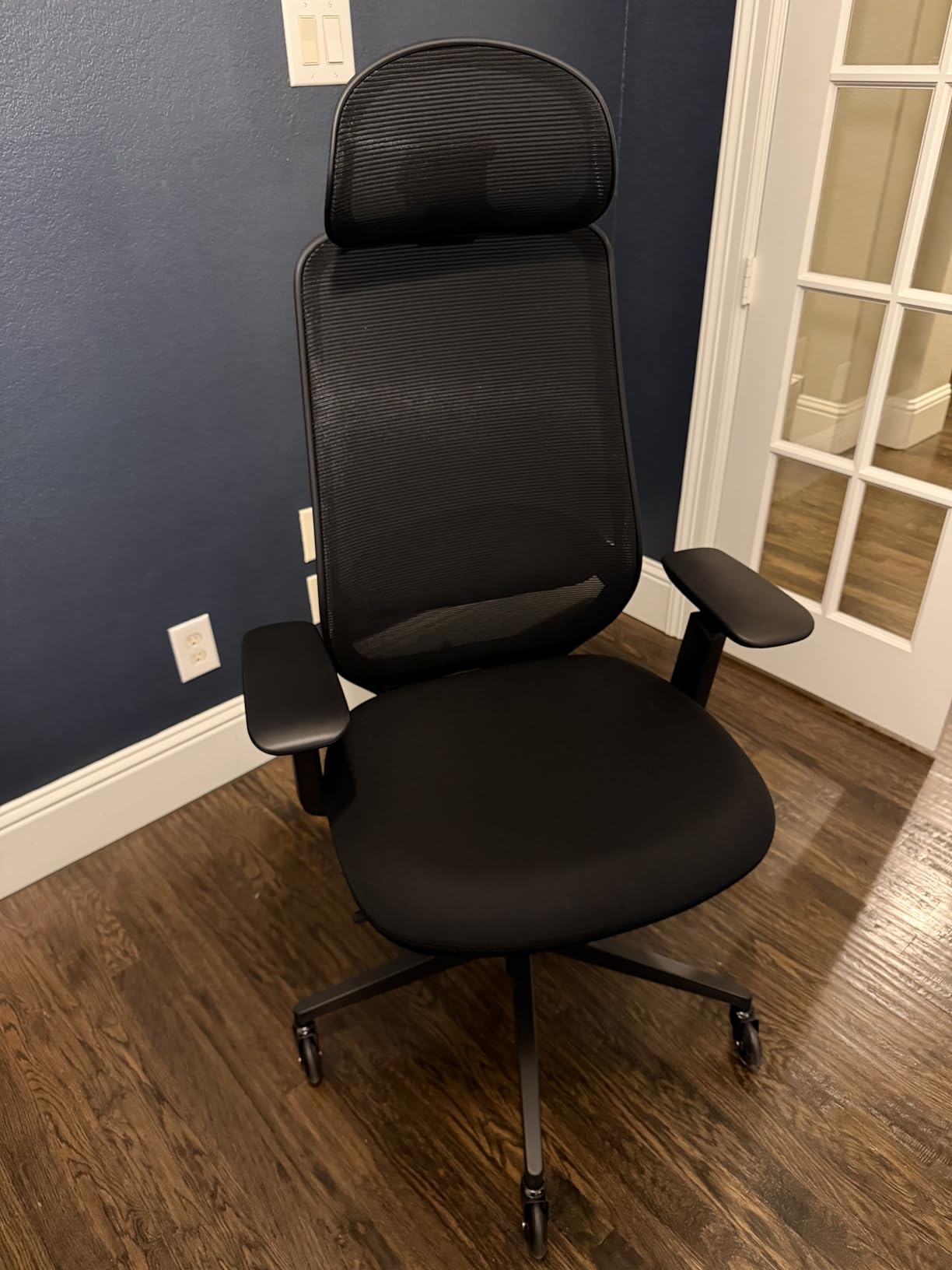 ProtoArc Ergonomic Office Chair – EC200 High-Back Mesh Computer Chair with Lumbar Support, 3D Adjustable Headrest & Sliding Seat for 8+ Hour Comfort, Big & Tall Home Office Desk Chairs - Black - Customer Photo 2