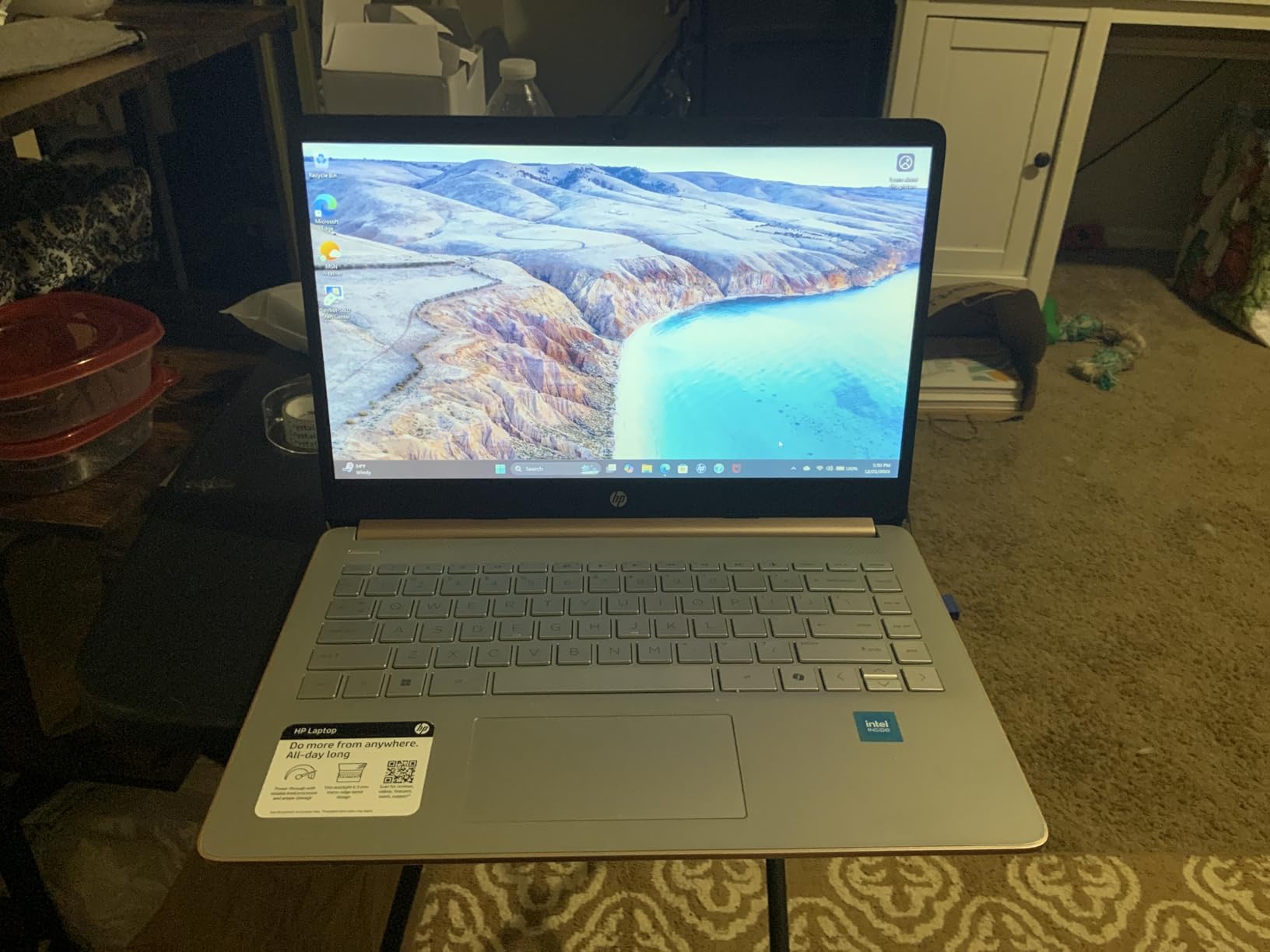 HP Rose Gold Ultrabook Laptop with Microsoft Office 365, Intel 2-Core CPU, 1.1TB Storage (1TB OneDrive and 64GB SSD), 8GB RAM, Windows 11 - Customer Photo 1