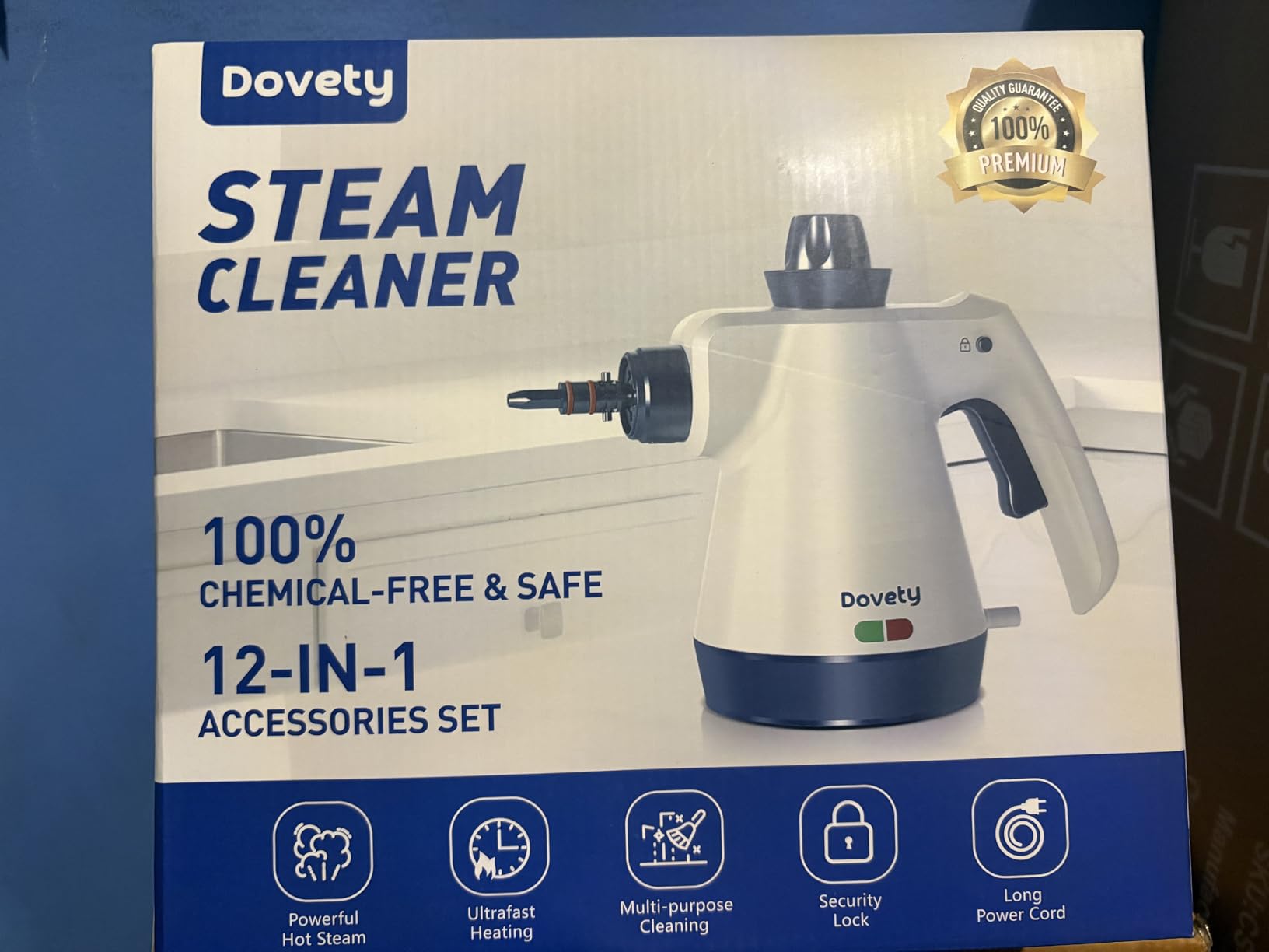 Steam Cleaner, Pressurized Handheld Steam Cleaner for Home with 12pcs Accessories & Safety Lock, Multi-Surface & Powerful Home Use Steamer for Cleaning, Car, Bathroom, Shower, Window, Grime, Grease - Customer Photo 2