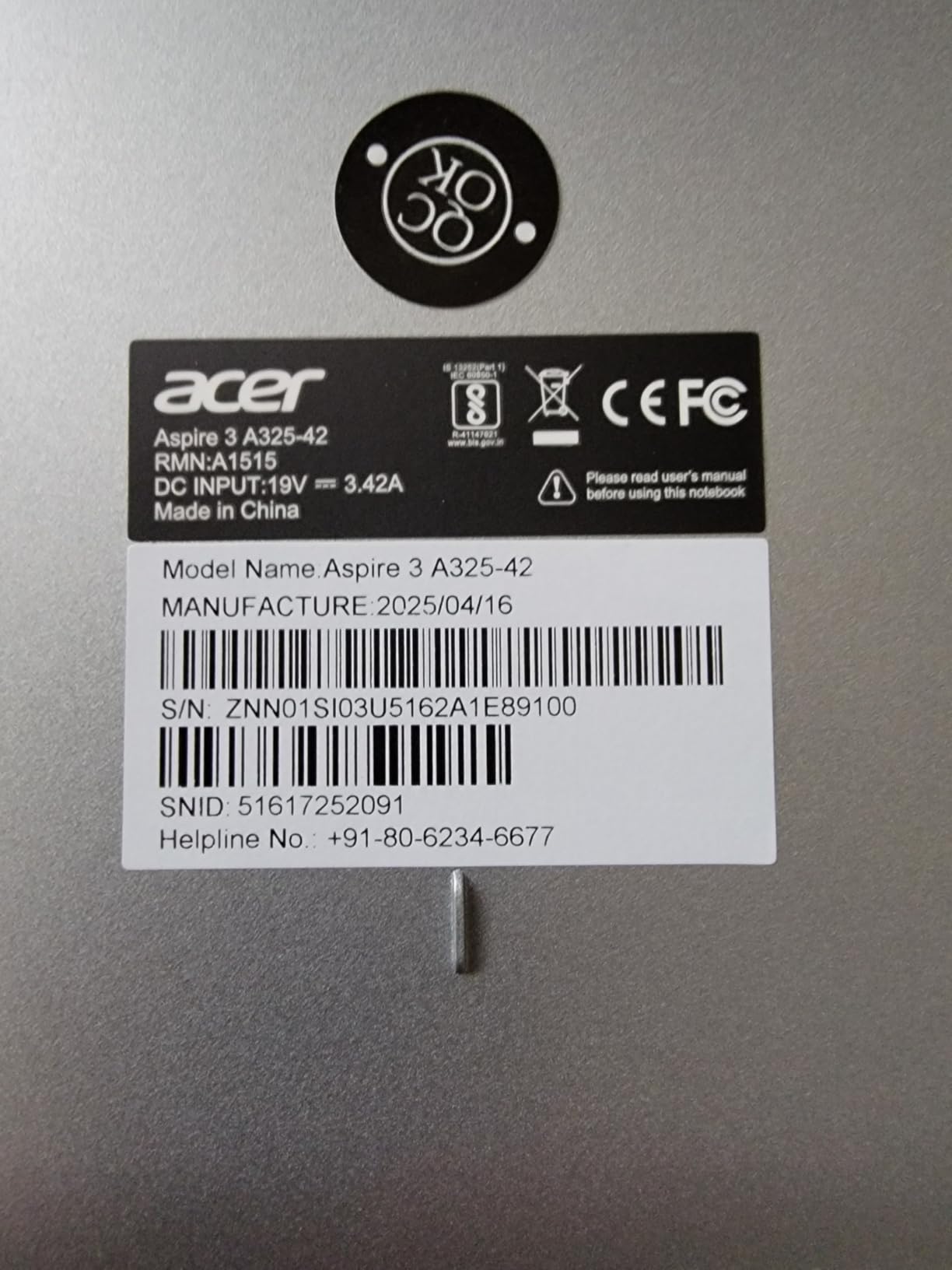 acer Aspire 3 Premium Laptop with Backlit Keyboard | AMD Ryzen 5 7530U CPU | 15.6 FHD IPS Display | 16GB RAM | 256GB PCIe SSD | Type-C | Wi-Fi 6 | Sleek & Portable | Windows 11 Pro - Customer Photo 1