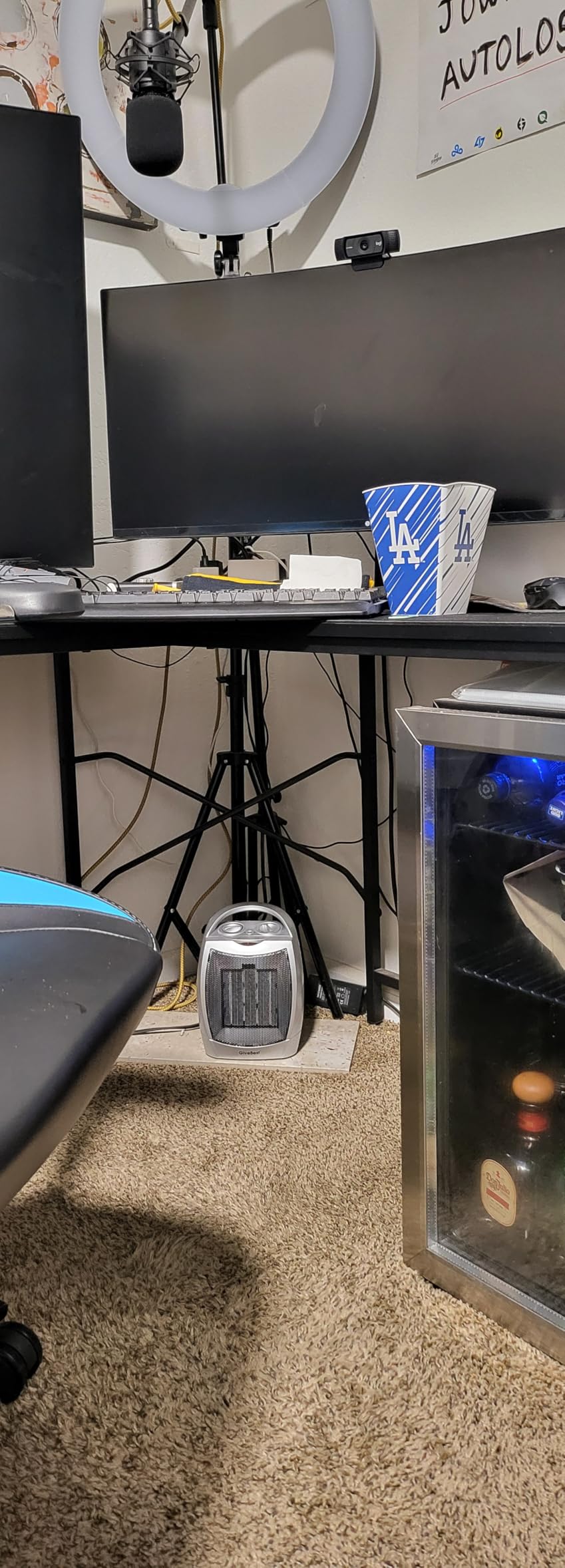 GiveBest Digital Space Heater, 1500W Portable Electric Heater for Indoor Use, Remote, 4 Mode, Timer, ECO Mode,PTC Ceramic Fast Safety Heat for Bedroom Office Home - Customer Photo 1