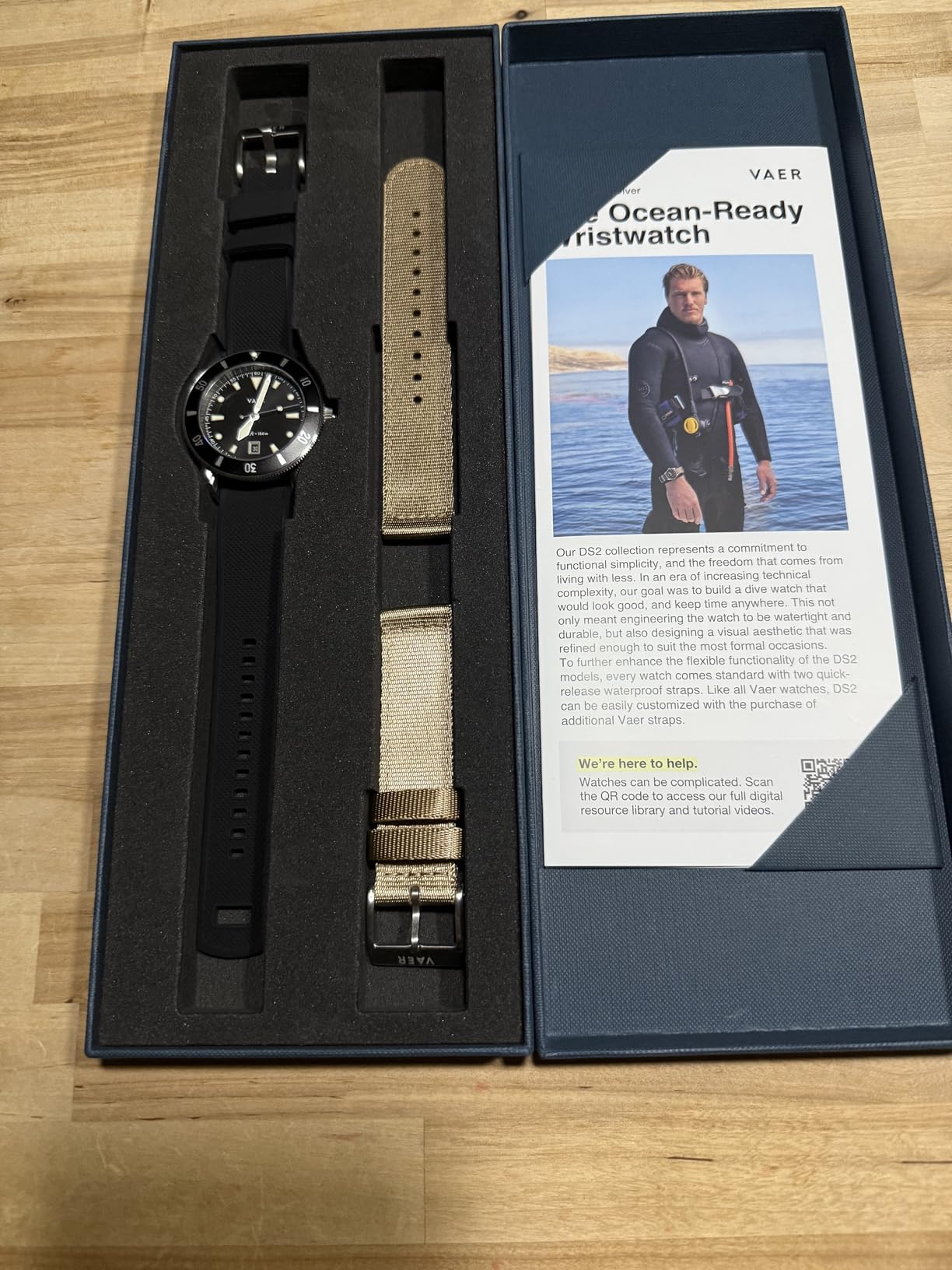 Vaer DS2 Quartz Dive Watch for Men - Ocean Ready 15 ATM, 39mm, Battery-Powered, Sapphire Crystal (+/- 20 Seconds per Month), Two Quick-Change 20mm Straps - Gift Set for Men - Customer Photo 2