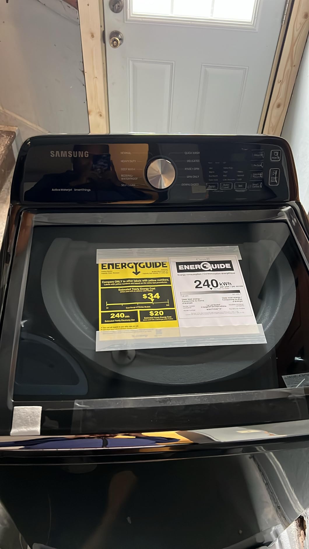 Samsung Smart 4.7 Cu Ft Top Load Washer & 7.4 Cu Ft Electric Dryer Bundle - Customer Photo 1