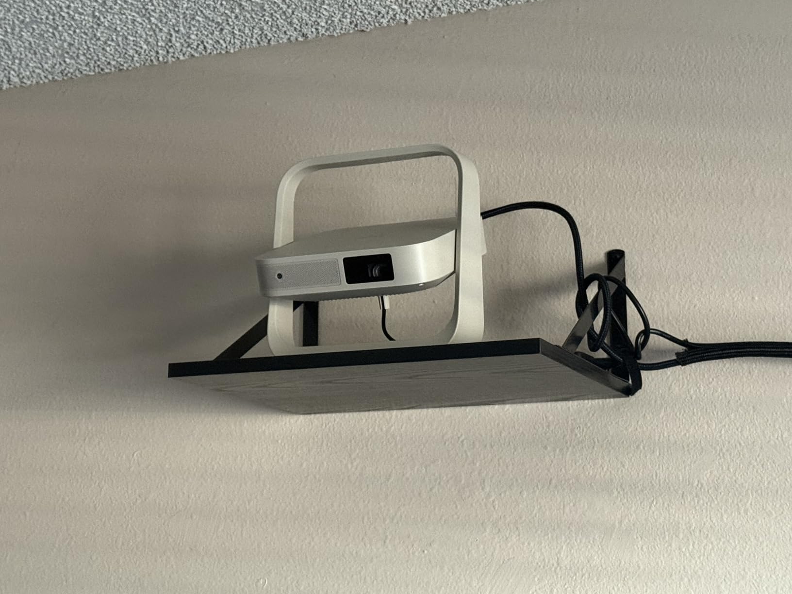 XGIMI Elfin Flip Plus Portable Projector, Google TV with Licensed Netflix, 500 ISO Lumens, 1080P Resolution Home Projector, Build-in Adjustable Stand, Lightweight and Compact Design - Customer Photo 1