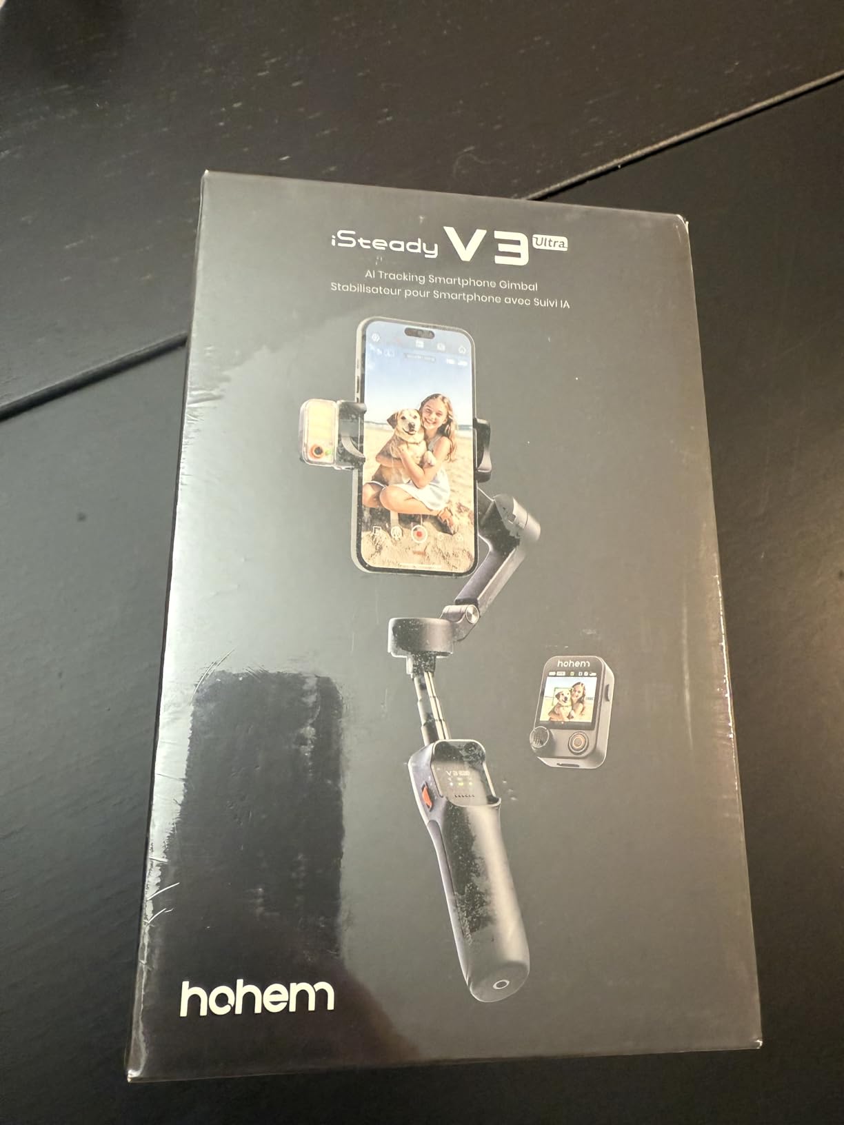 hohem iSteady V3 Ultra Gimbal Stabilizer for iPhone, Phone Gimbal with AI Auto Tracking, Detachable Touchscreen Remote, Built-in Extension Rod, Tripod, Fill Light, for Vlog, Travel, Pet, Fitness - Customer Photo 1