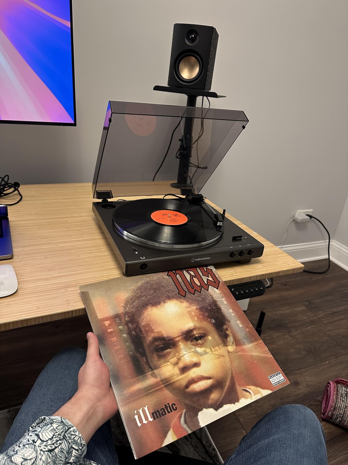 Audio-Technica at-LPGO-BT Fully Automatic Wireless Belt-Drive Turntable (Gun-Metal/Black) - Customer Photo 1