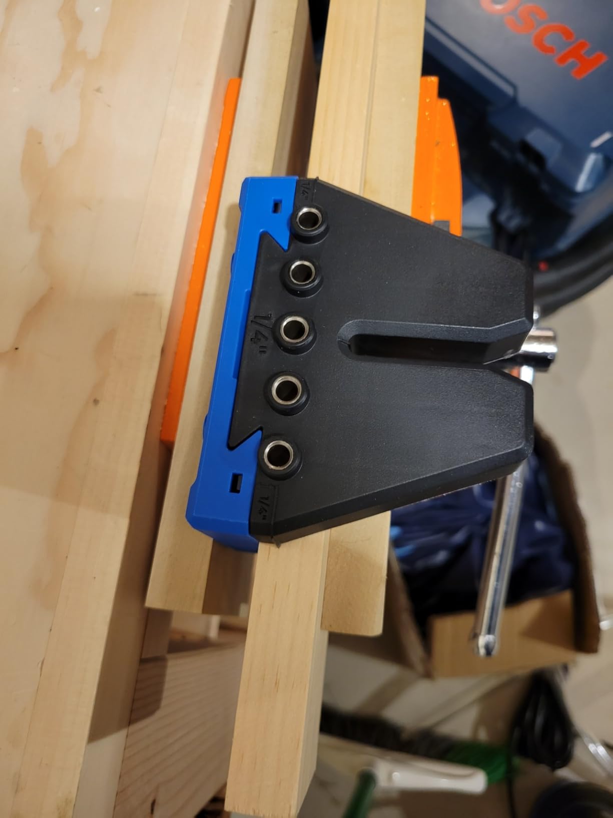 Kreg Dowel Jig Kit - Doweling Guide Kit with Removable Drill Guides - No-Measure Doweling Jig for Benchtop and Workshop Projects - Cabinet Joint Alignment Tool - KHJD345 - Customer Photo 1