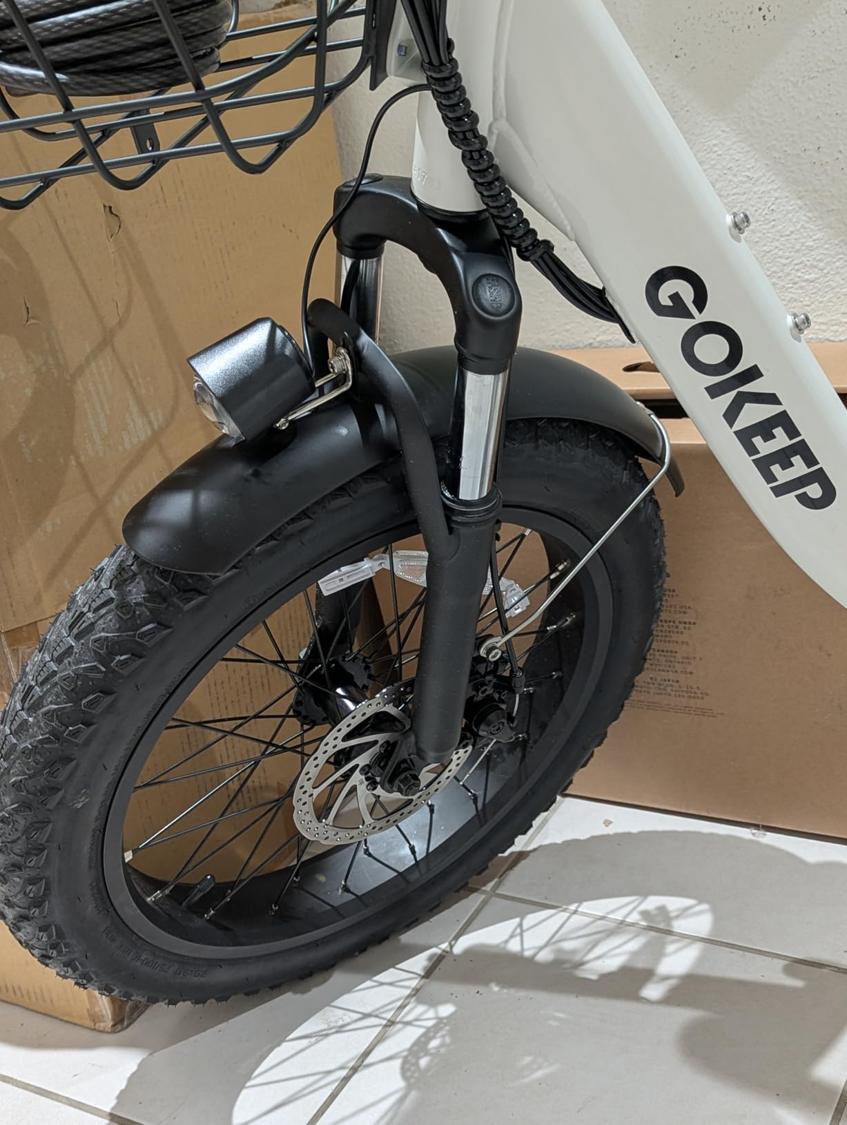 GOKEEP 1300W Folding Electric Bike, 75 Miles PAS Range, 52V 13Ah Removable Battery, 20