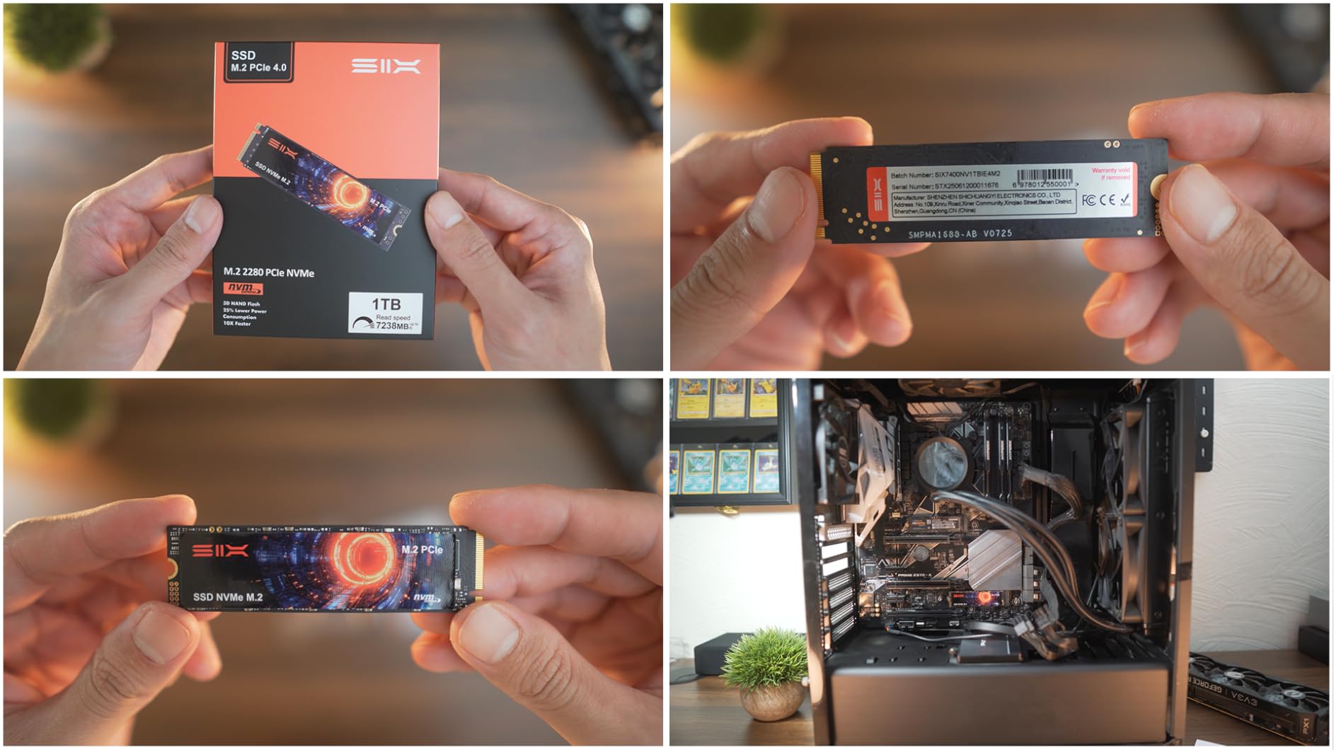 SIX NVME M.2 SSD PCIe 4.0-1TB m.2 2280 ssd, Read UP to 7350MB/s 1TB for Gaming PS5 Memory Storage Expansion with Heatsink, Internal Solid State Hard Drive PCIe gen 4x4 Nvme for Laptop Desktop pc - Customer Photo 3