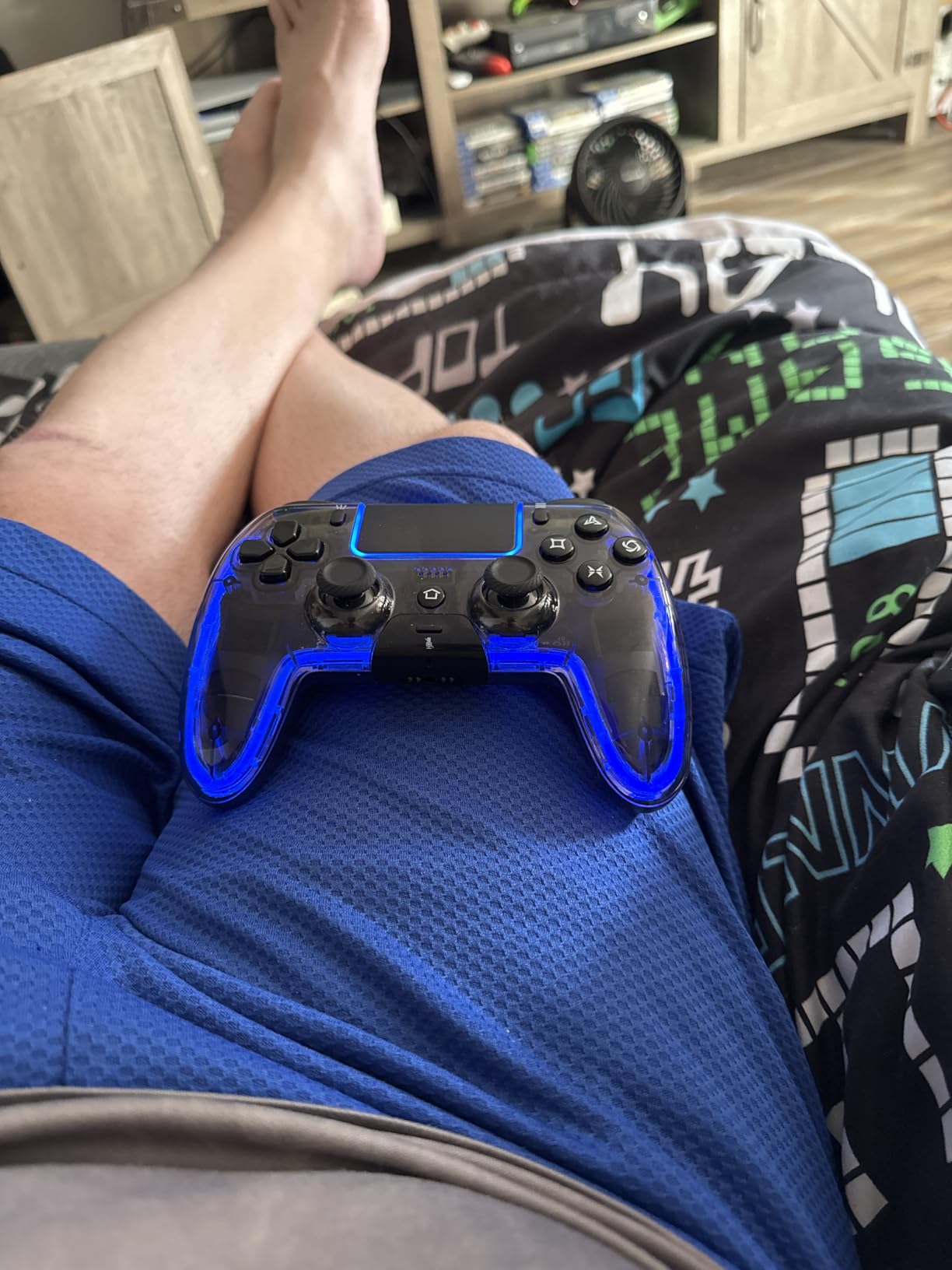 BETMI Wireless Controller for PS5, Pro/Slim/MAC/Steam Deck/PC, Hall Effect Joystick, Dual Vibration/Marco/Turbo, 3.5mm Jack, 6-Axis, Mute Key, LED Gamepad with Speaker (4 Lighting Effects, 9 Light Colors) - Customer Photo 1