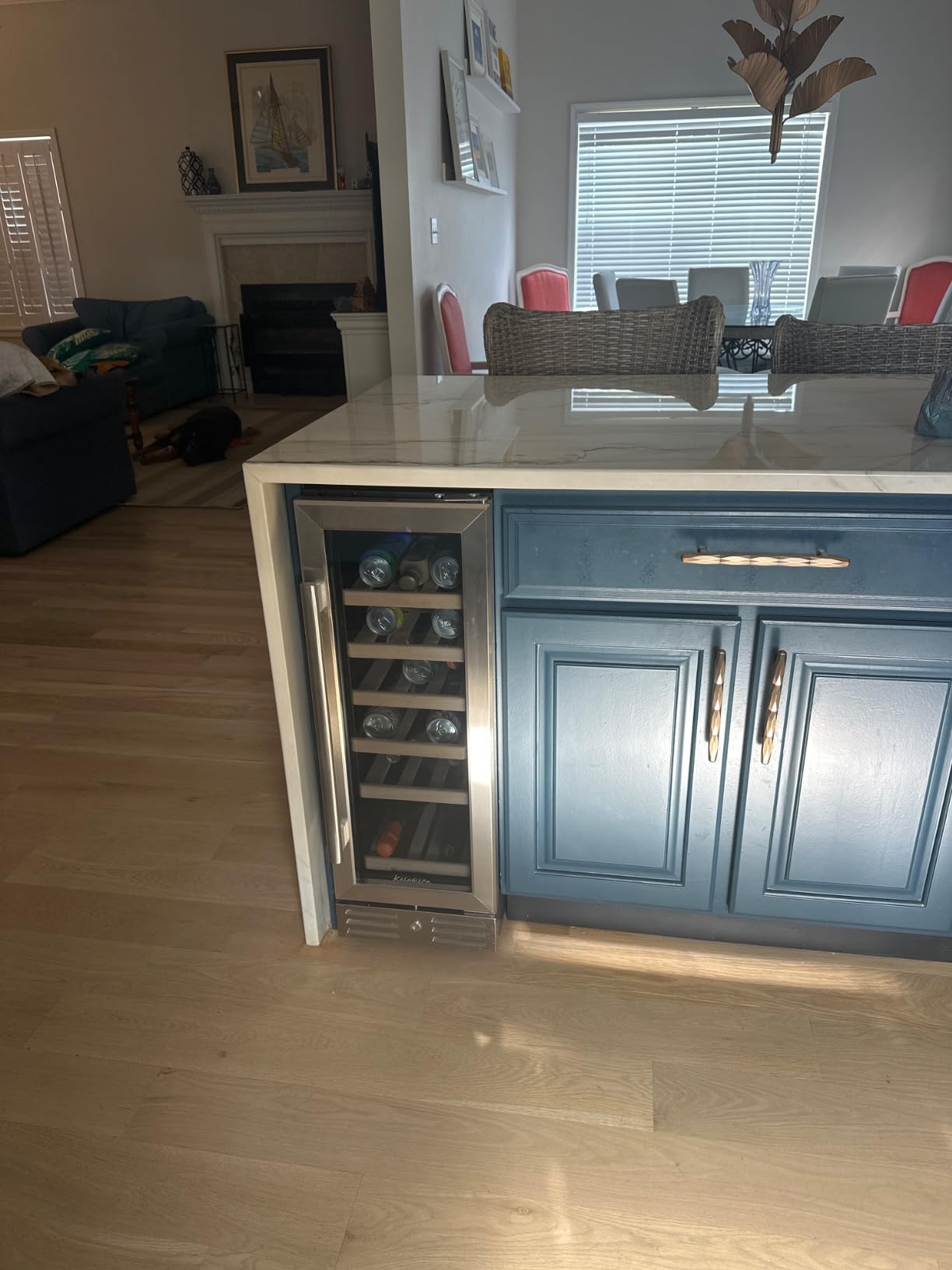 Kalamera Mini Fridge 24 Inch Undercounter Beverage and Wine Cooler Refrigerator Built-in or Freestanding - 118 Cans & 15 Bottles Capacity with LED Light Glass Door - Customer Photo 1