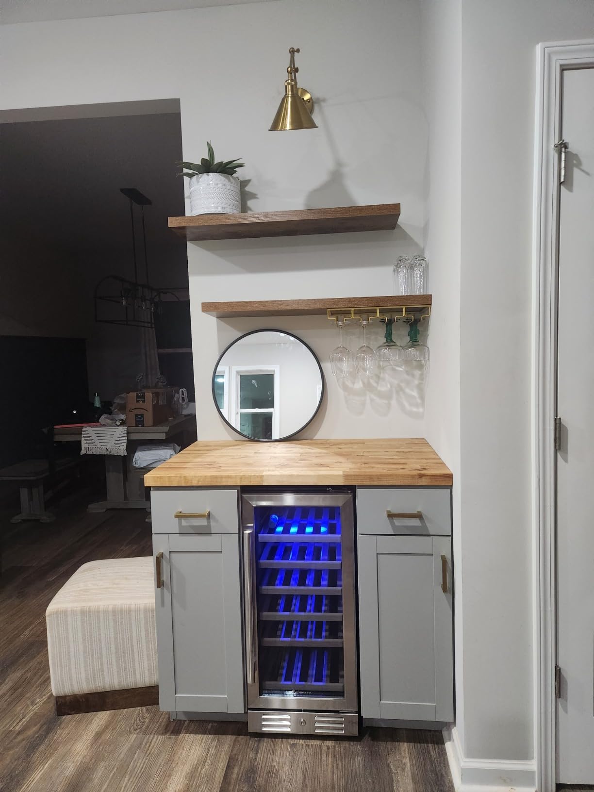 Kalamera Mini Fridge 24 Inch Undercounter Beverage and Wine Cooler Refrigerator Built-in or Freestanding - 118 Cans & 15 Bottles Capacity with LED Light Glass Door - Customer Photo 2