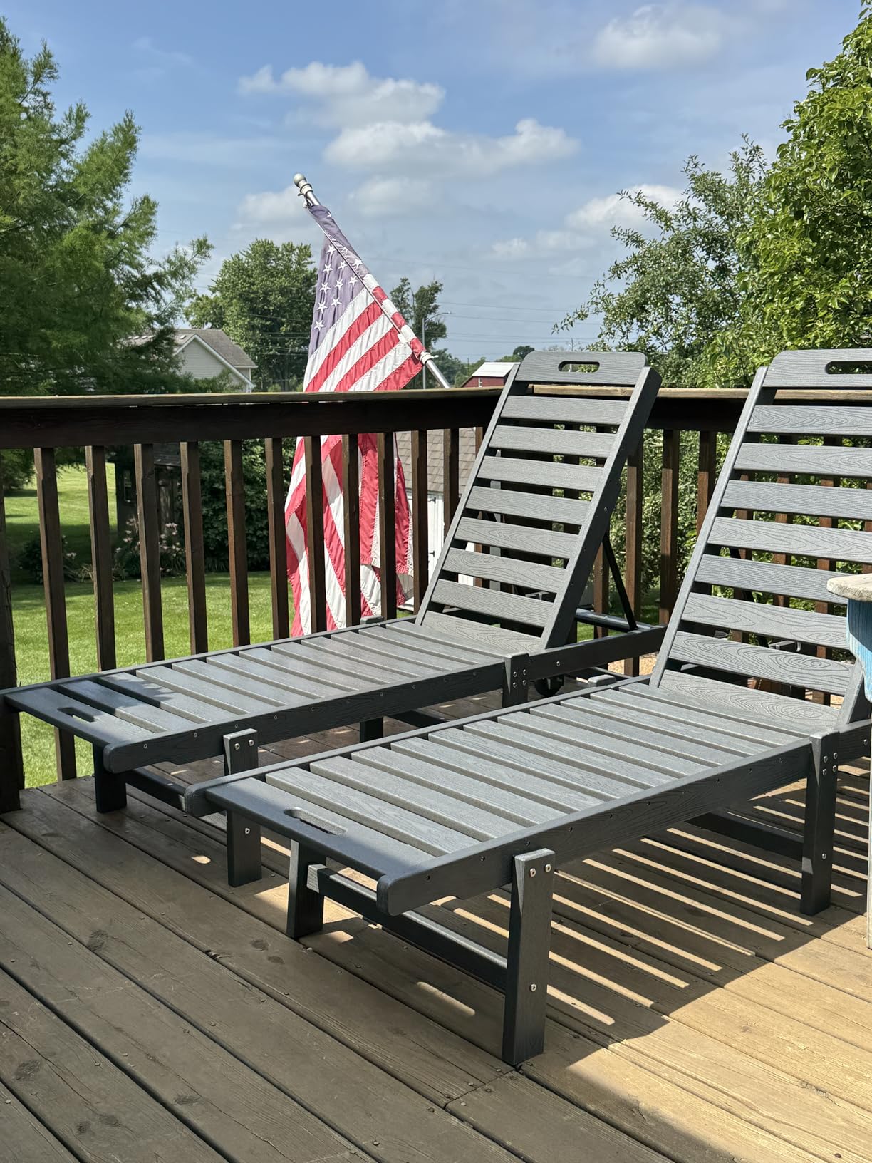 SERWALL Patio Chaise Lounge Set of 2, 78