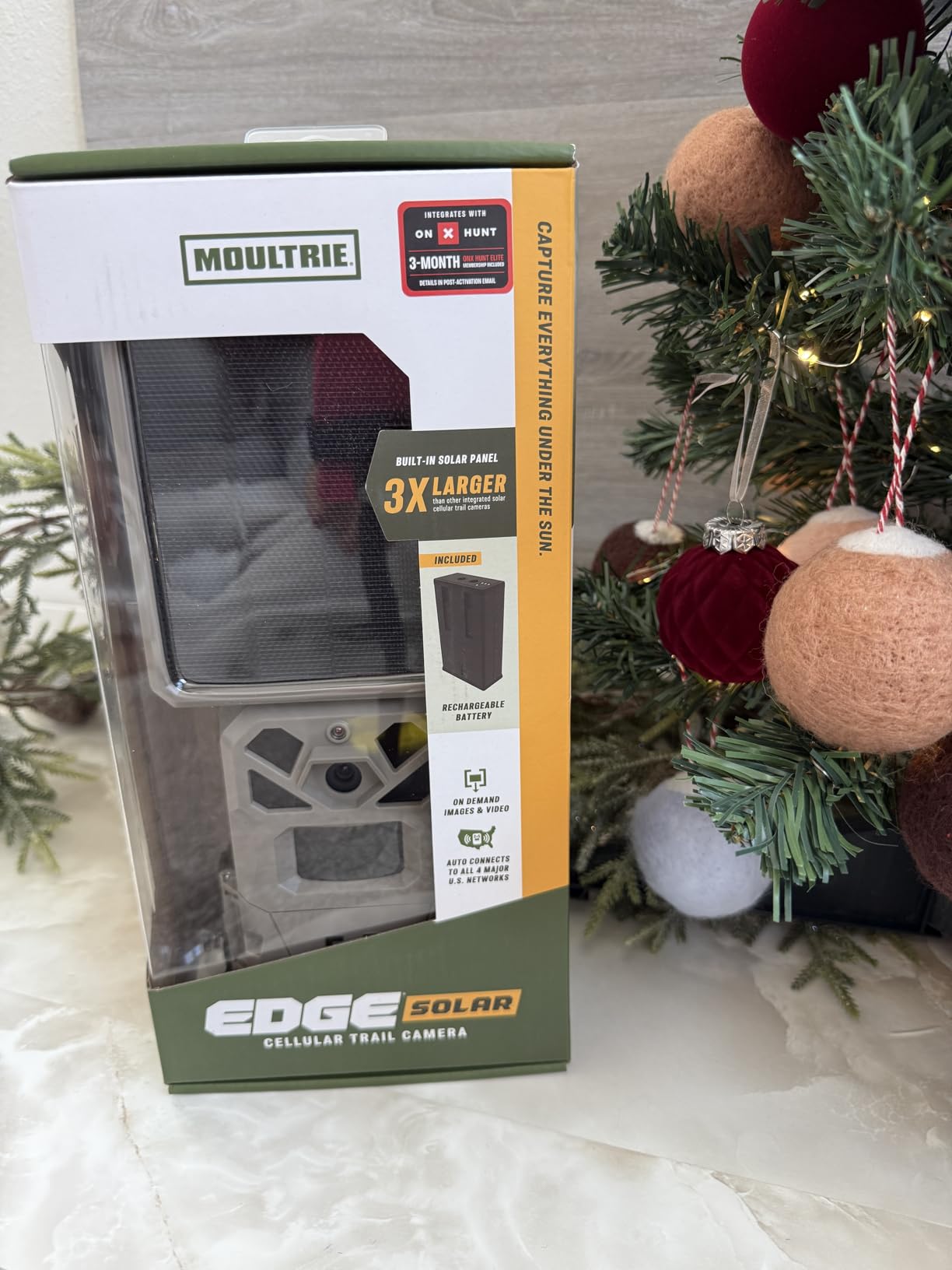 Moultrie Edge Solar Cellular Trail Camera - Integrated Solar Panel with Battery - 40MP - 1080p Video - Low-Glow Flash - Multi-Carrier Auto-Connect - Built-in Memory - 0.4s Trigger Speed - Customer Photo 2