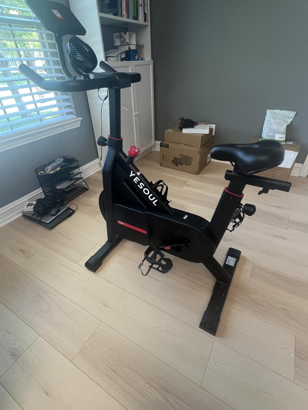 YESOUL Exercise Bike for Home – Stationary Bike with Stable Triangle Frame, Silent Magnetic Resistance, 300 lbs Capacity, Dual-Stage Drive & Alloy Flywheel, Smart APP with Scenic & Live Classes - Customer Photo 1