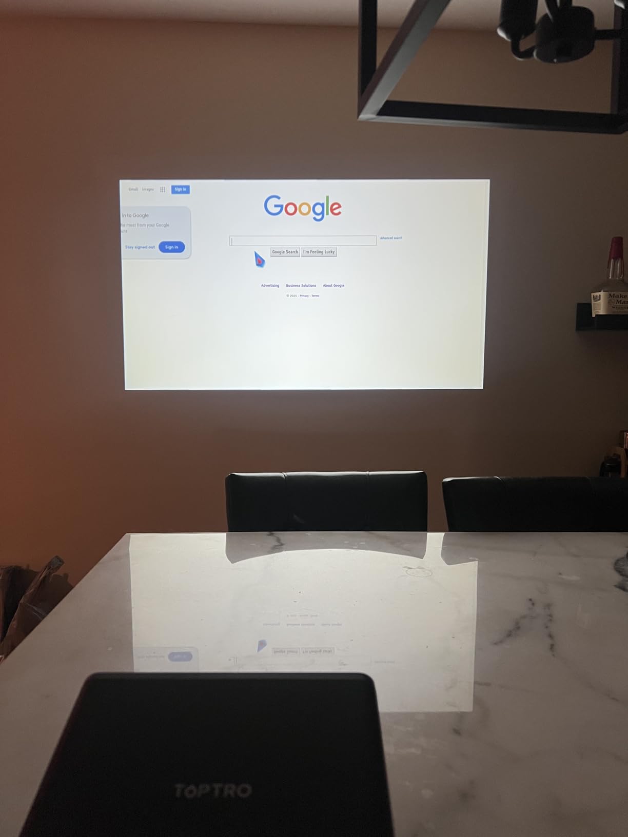 Smart Projector【1000 ANSI/Compatible with Netflix】4K Projector with WiFi 6 and 2-Way Bluetooth, AI Auto Focus & Keystone, 20W Dolby Audio,Built-in Apps,TOPTRO A1 Portable Proyector for Outdoor Movie - Customer Photo 4