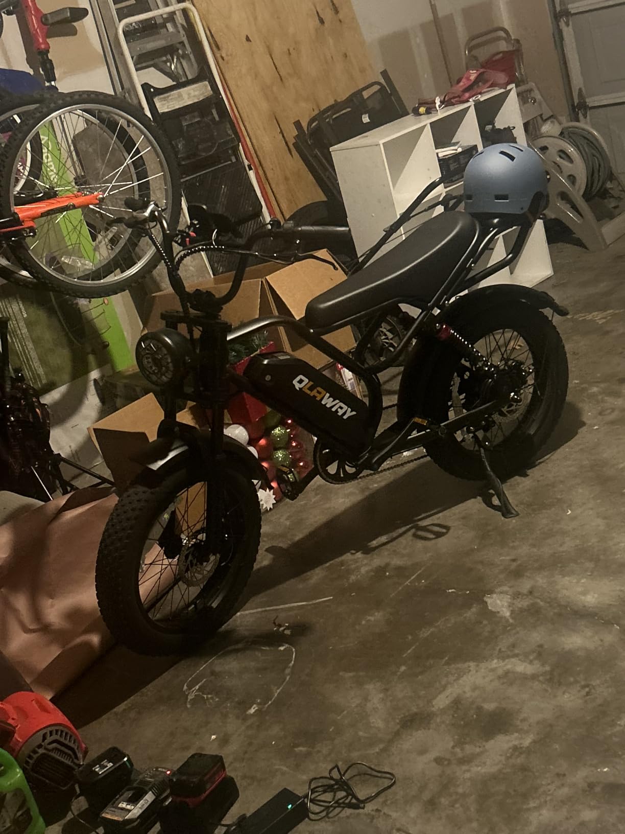 Qlaway 500W/750W Fat Tire Electric Dirt Bike for Adults, 48V 13.5AH/18AH Removable Battery 16