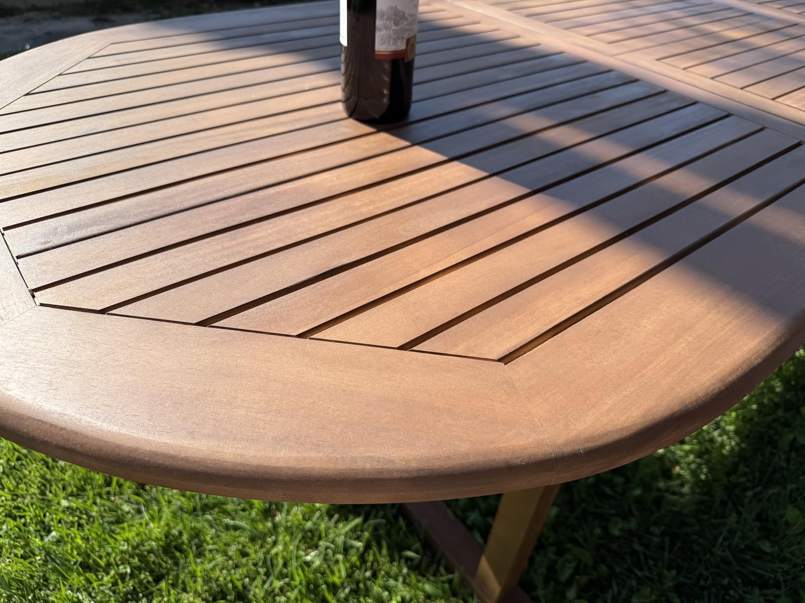 PHI VILLA 9 Pieces Acacia Wood Outdoor Dining Set for 8, Expandable Teak Wooden Table & Chairs, Large Farmhouse Furniture Set - Customer Photo 1