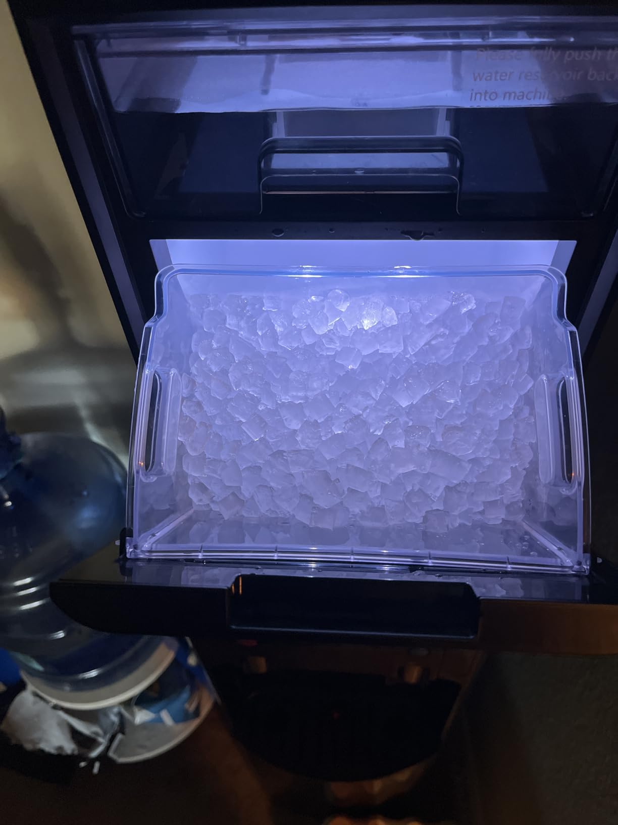 EUHOMY Nugget Ice Maker Countertop, 40Lbs/24H Pebble Ice Maker Machine, Self-Cleaning Countertop Sonic Ice Makers with Ice Scoop&Basket, Pellet Ice Maker Machine for Home/Kitchen/Office - Customer Photo 1