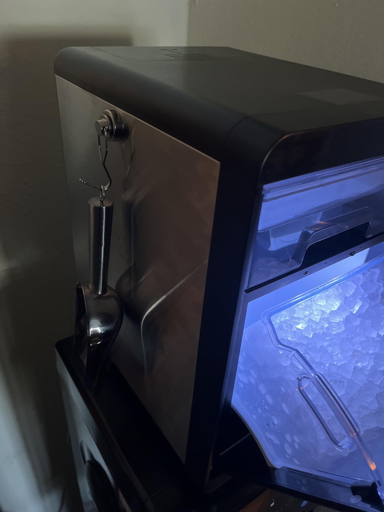 EUHOMY Nugget Ice Maker Countertop, 40Lbs/24H Pebble Ice Maker Machine, Self-Cleaning Countertop Sonic Ice Makers with Ice Scoop&Basket, Pellet Ice Maker Machine for Home/Kitchen/Office - Customer Photo 2