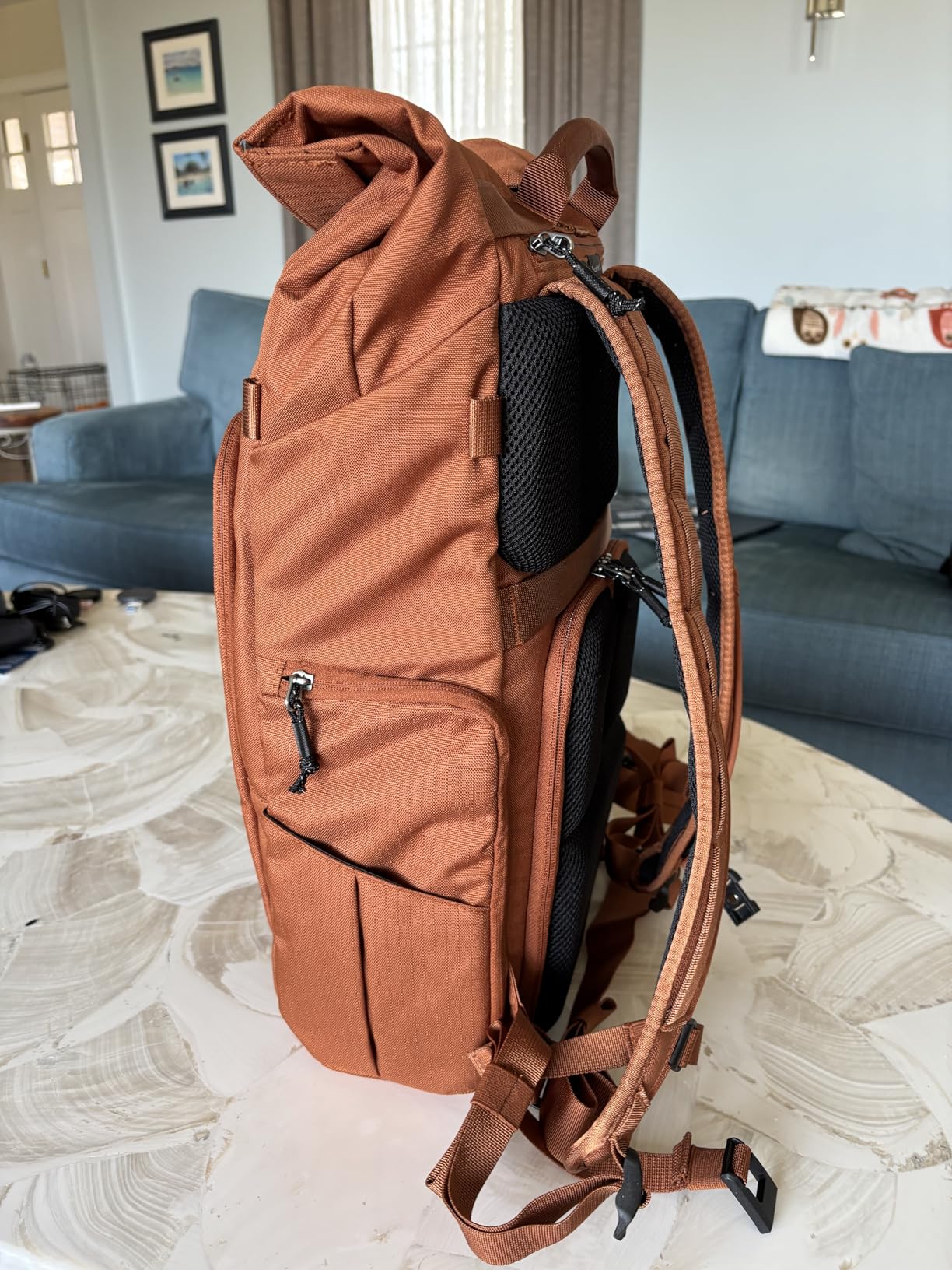 Think Tank FocusPoint 30L RollTop Camera Backpack - Golden Hour: Expandable Travel & Camera Backpack with Laptop Sleeve, Quick Side and Back Access, Rain Cover – Versatile Photography & Travel Bag - Customer Photo 2