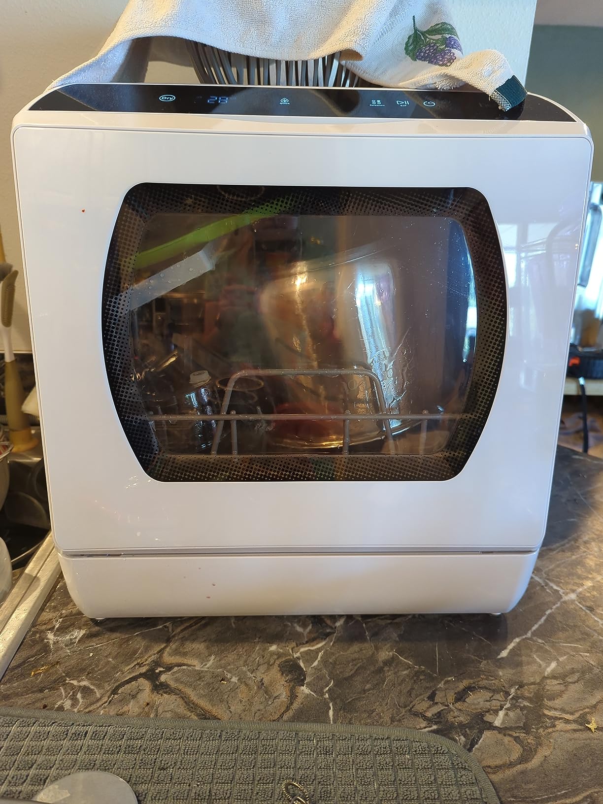 Hermitlux Countertop Dishwasher, 6 Wash Programs Slim Size Portable Dishwasher - Customer Photo 2