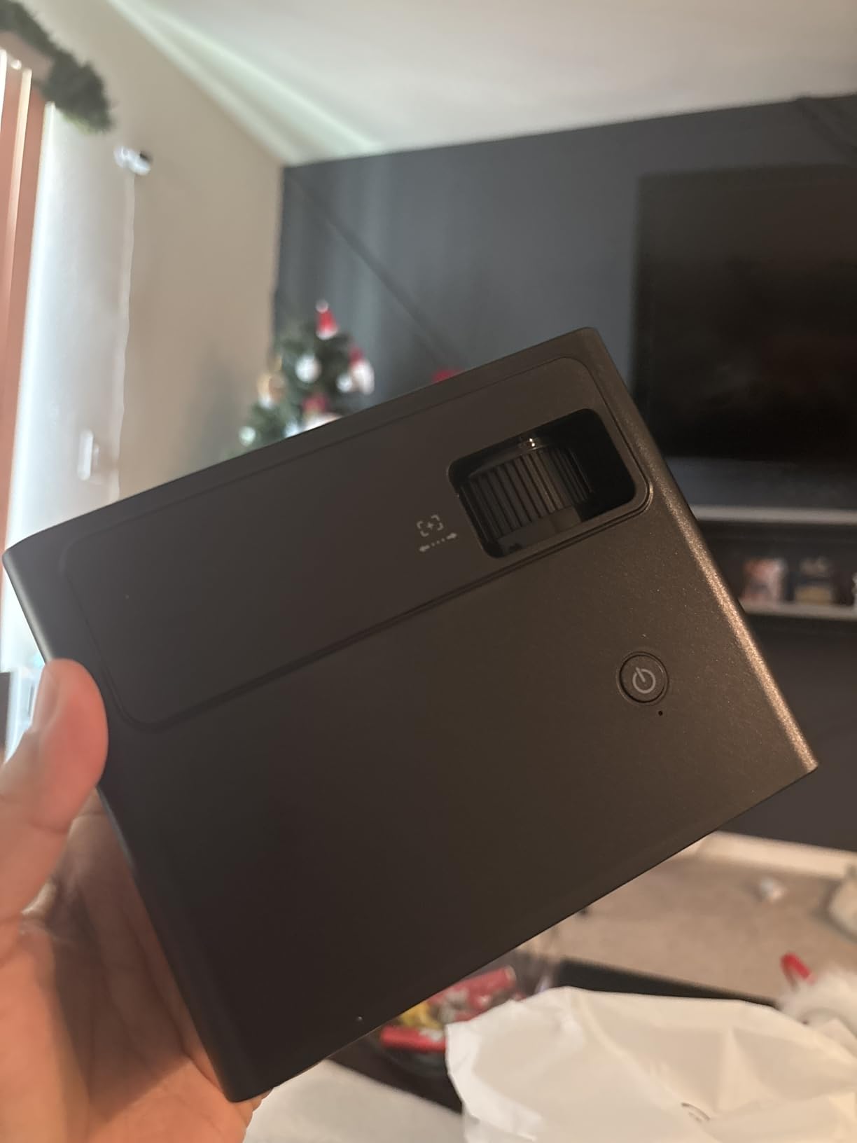 CiBest Mini Projector with WiFi and Bluetooth, Compatible with Netflix/YouTube/PrimeVideo, Electric Focus & Keystone, Short Throw Full HD 1080P Video Projector, Portable Outdoor/Indoor Use - Customer Photo 1