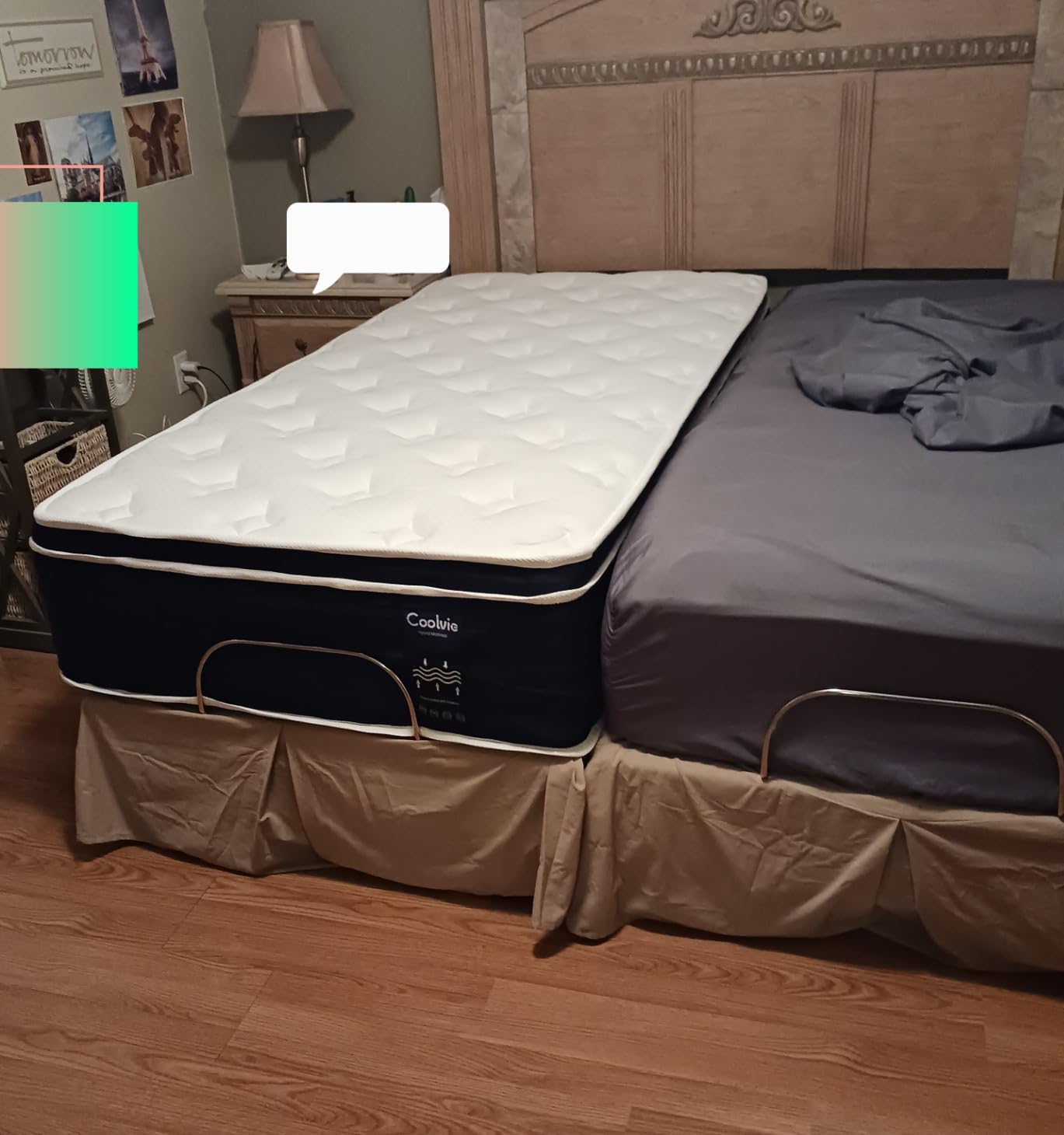 Coolvie Queen Mattress 14 Inch in a Box, Medium Firm Feel Hybrid Queen Size Mattress, CertiPUR-US® Certified Memory Foam&Pocket Spring, Extra Lumbar & Shoulder Support for Pain Relief, 80''L x 60''W - Customer Photo 1