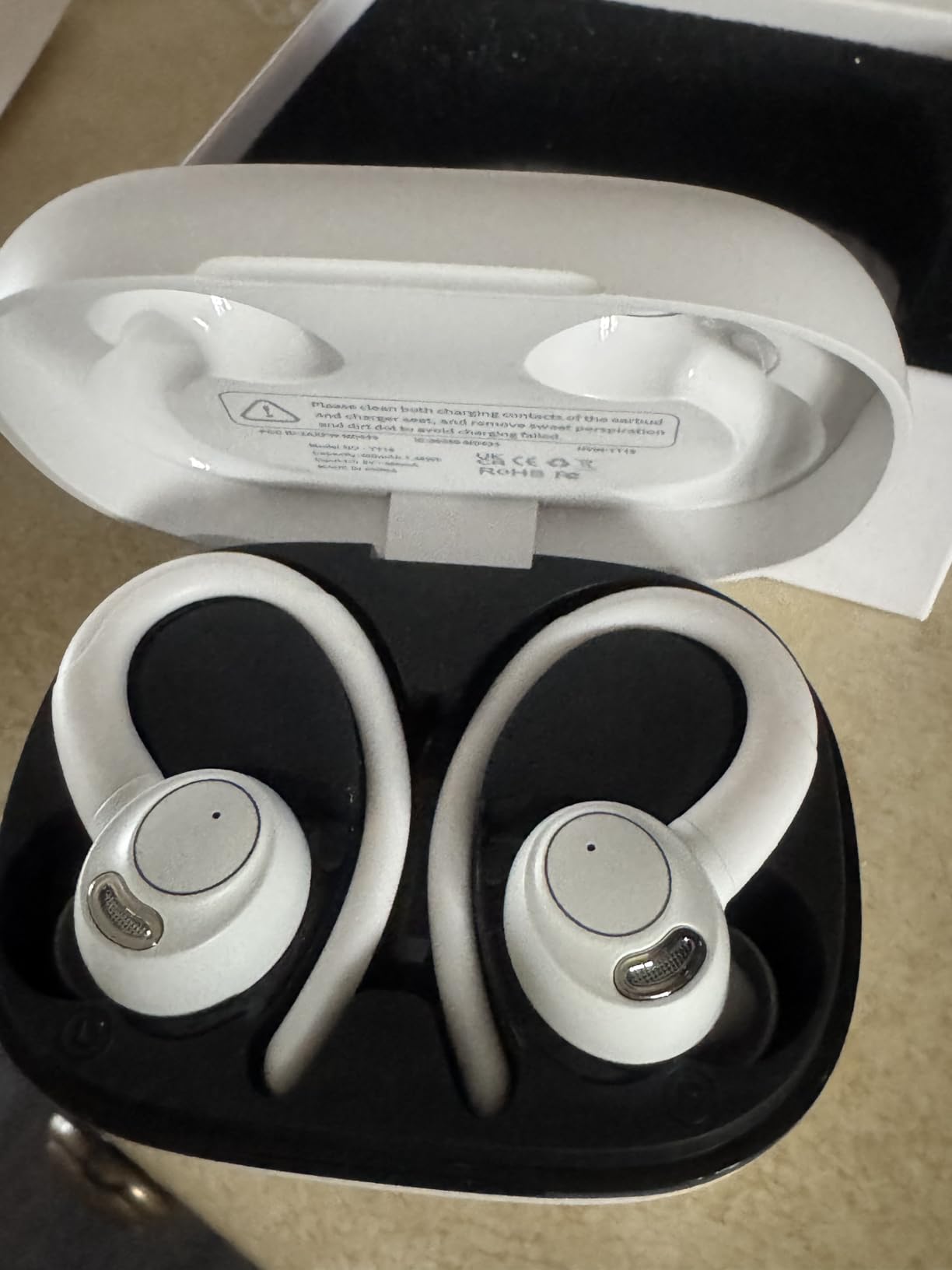 Wireless Earbuds, Bluetooth 5.4 Headphones Sport, Over Ear Buds With ENC Noise Cancelling Mic, 48H, Wireless Earphone With Earhooks, Stereo Deep Bass, IP7 Waterproof ear bud for Workout Running, Black - Customer Photo 1