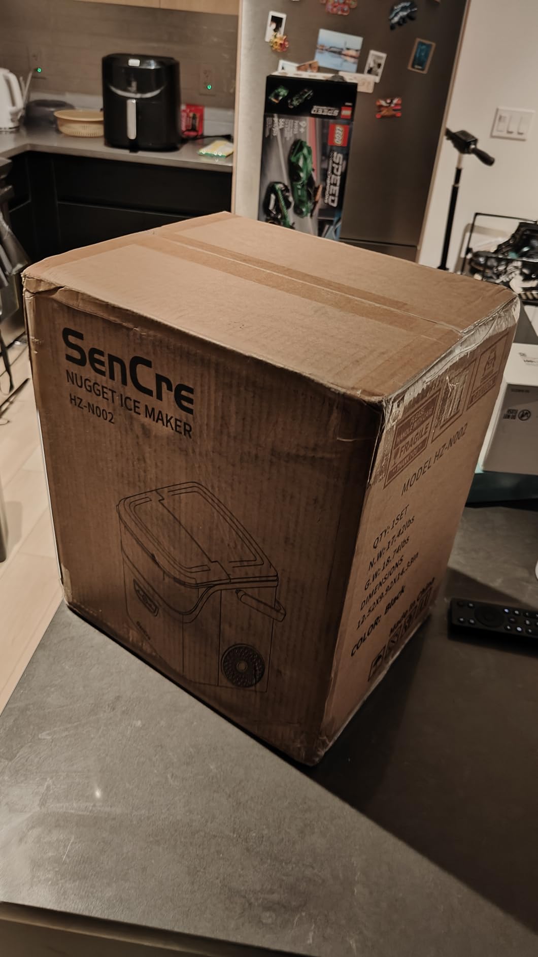 SenCre Nugget Ice Maker Countertop with Handle, Ready in 5 Mins, 40lbs/Day Soft Sonic Ice, Auto-Cleaning Portable Ice Machine for Home Kitchen Office Party & Large Families - Customer Photo 2