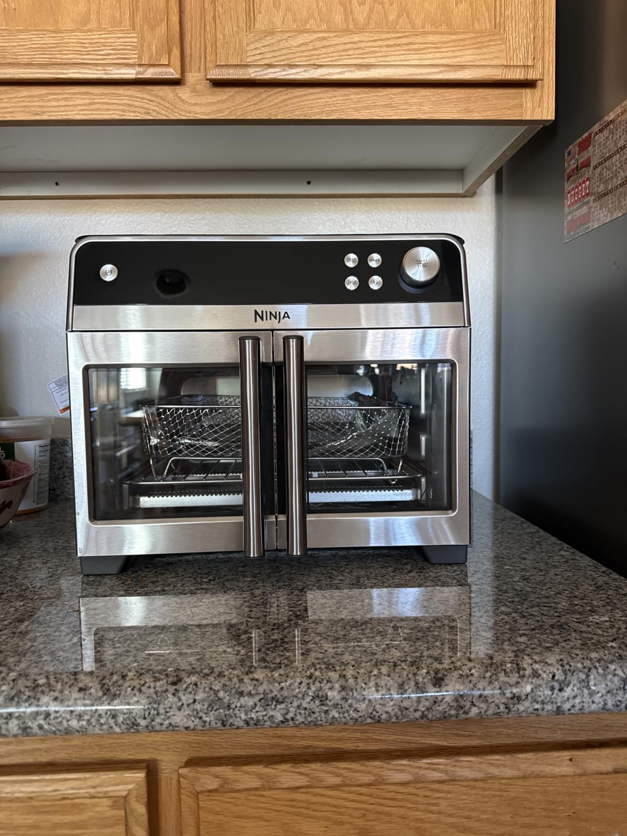 Ninja French Door Premier Air Fryer, Convection Oven, Toaster, 5-qt Air Fry Basket, Sheet Pan, Wire Rack, Broil Rack, PFAS-free Cooking Surface, Dishwasher-safe Accessories, FO101 - Customer Photo 2