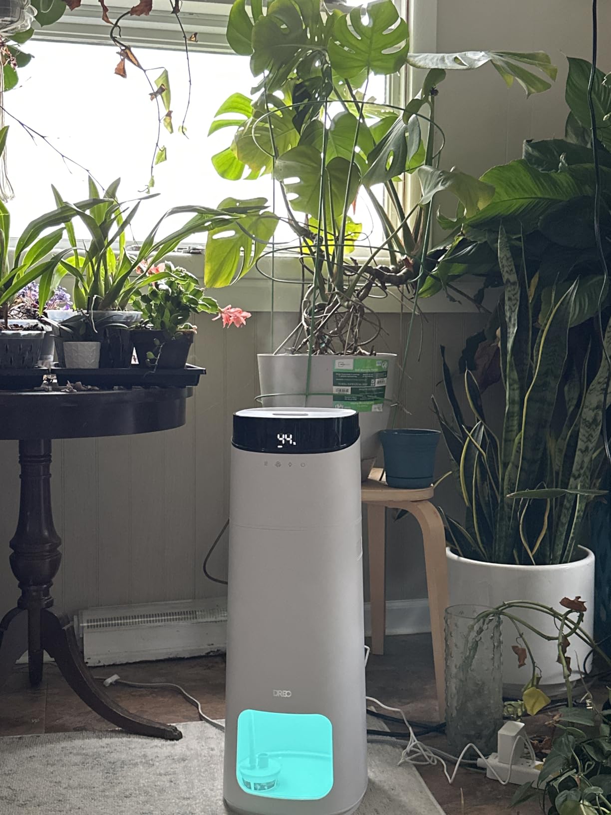 DREO 16L Smart Humidifier Large Room 1000 ft², 130H Cool Mist Air Humidifiers for Bedroom Plants Baby, Top Fill, Remote/Touch/Voice & APP Control, Clean Tank Technology, 30dB, RGB Light, HM755S White - Customer Photo 1