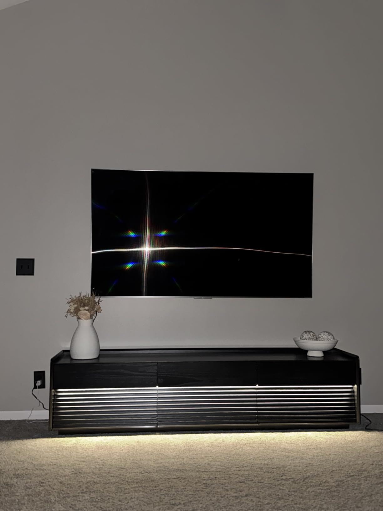 POVISON Fully-Assembled Mid Century Modern TV Stand, 94.49