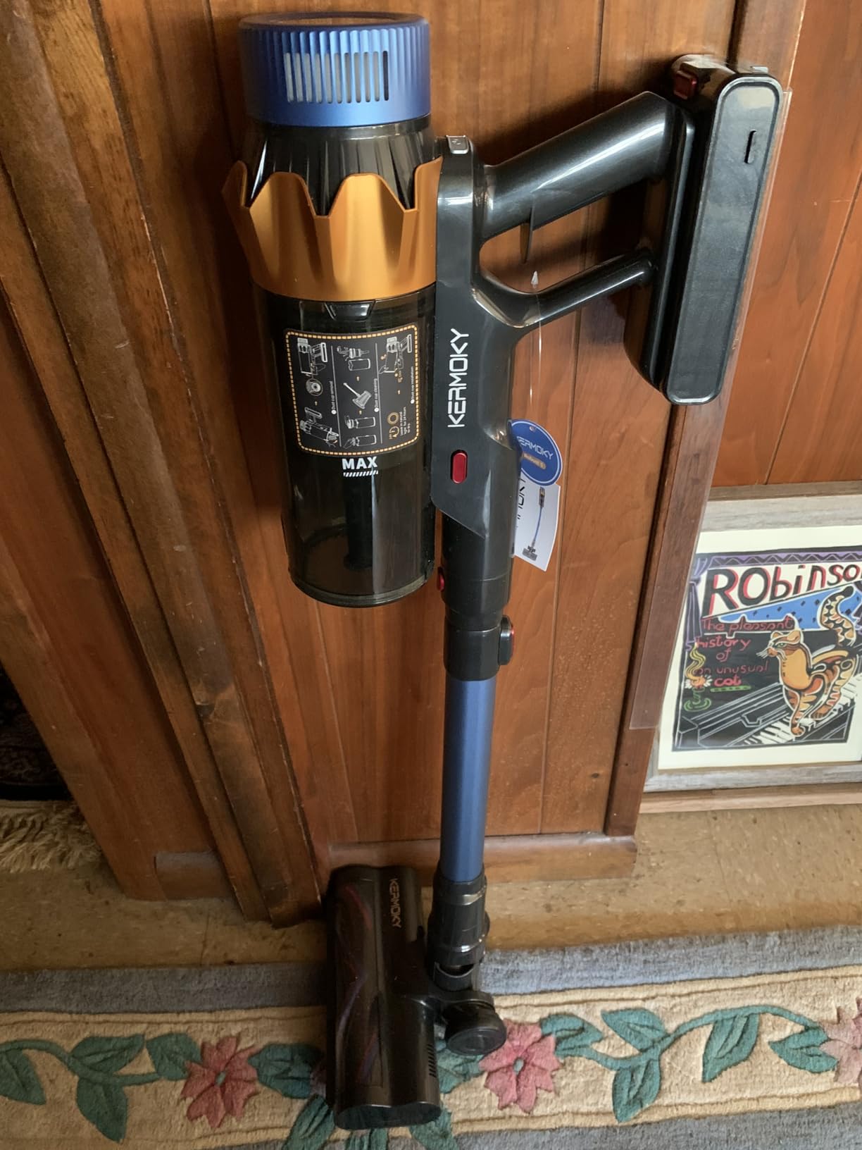 Cordless Vacuum Cleaner, 600W 50KPA 70Mins Vacuum Cleaners for Home, Self-standing Stick Vacuum with Aromatherapy, Anti-Tangle Brush, Wall Mount Charging Vacuum for Hardwood Floor/Carpet/Pet Hair - Customer Photo 2