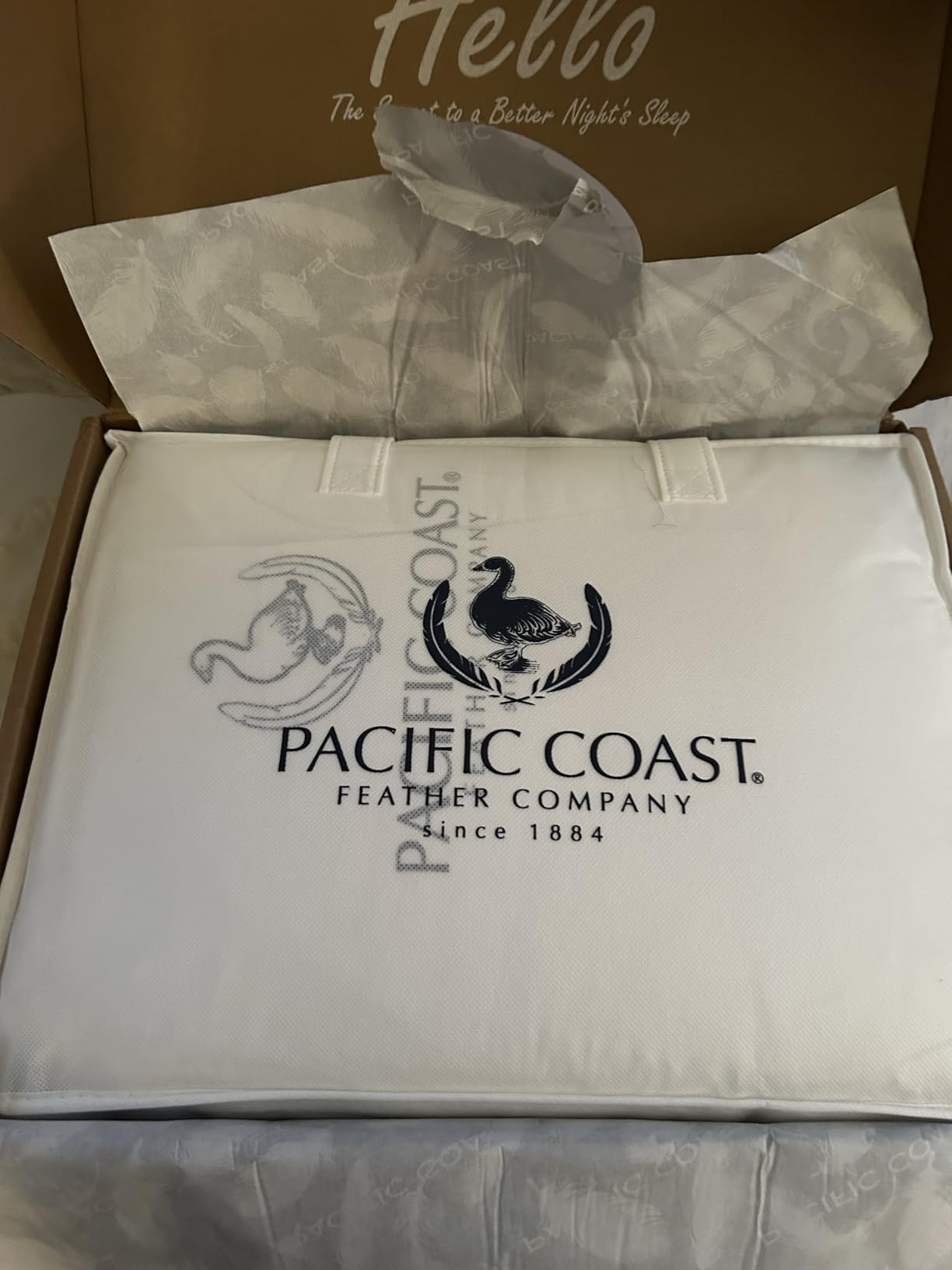 Pacific Coast Goose Feather Down Fiber Comforters King Size, Heavyweight Thickened Winter Duvet Insert, Ultra-Soft, Fluffy, Breathable, Hotel Luxury Bedding Comforters, 8 Tabs, 106