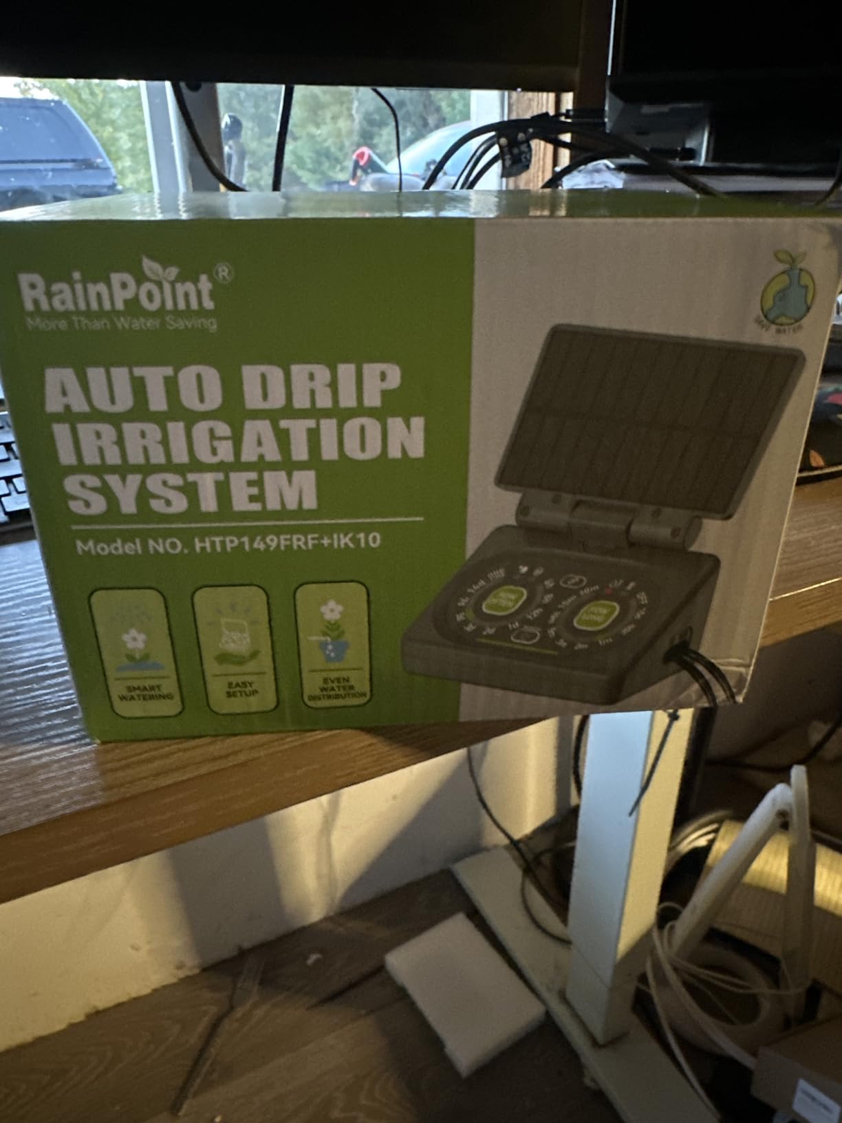 RAINPOINT Smart Drip Irrigation System for Houseplants, WiFi/App Control and Local Control, Dual Powered, Tap Free, Solar auto Watering for Indoor Balcony Grow Tent Water 10-15 Plants - Customer Photo 1