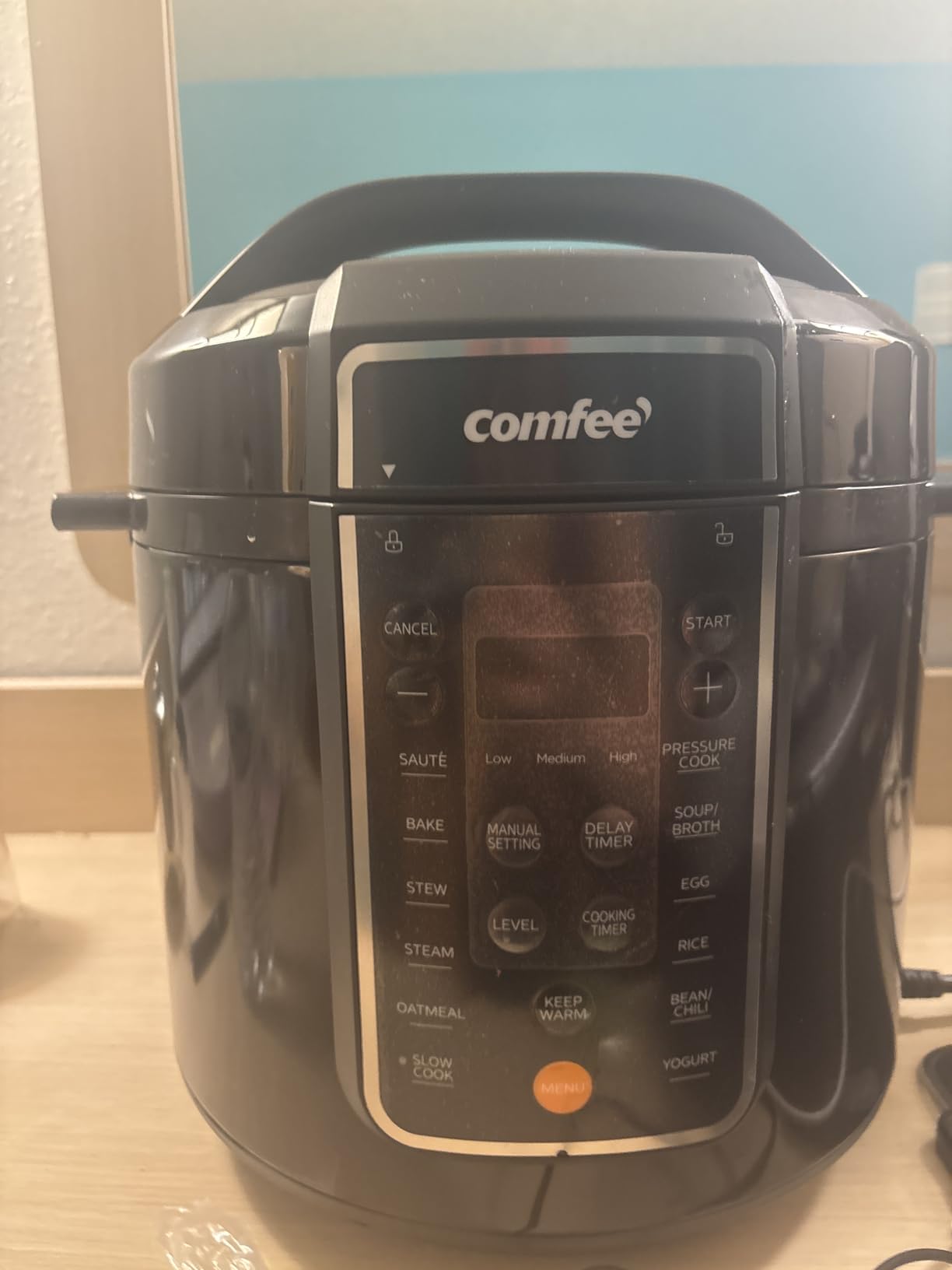 COMFEE' 7-in-1 Small Electric Pressure Cooker, Slow Cooker, Steamer, Sauté, Sous Vide, Warmer, Multi Cooker with Natural Ceramic Coated Non-Stick Pot, 3 Quarts - Customer Photo 2