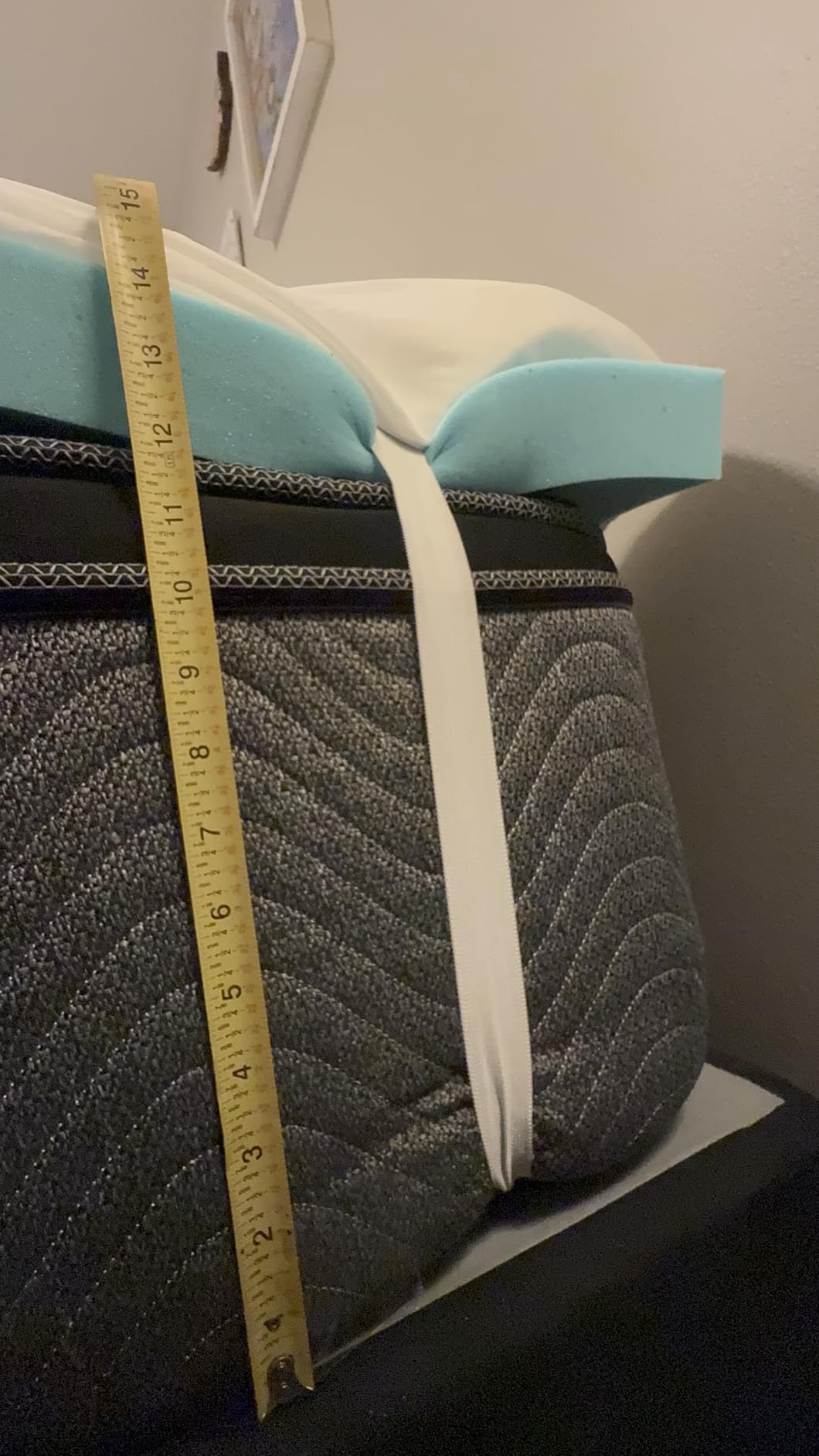 Dual Layer 4 Inch Memory Foam Mattress Topper for Pressure Relief with 4X Support, 2