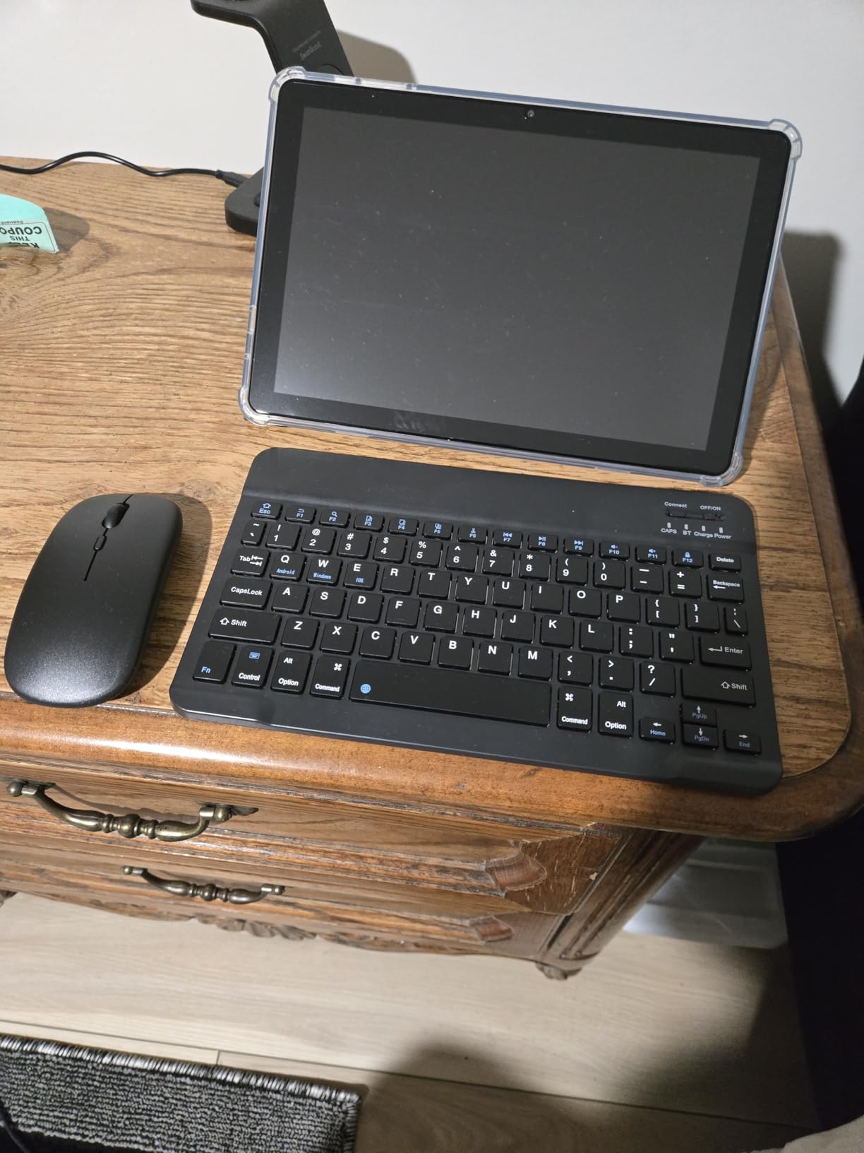 2026 Android 15 Tablet with Keyboard - 26GB+256GB+2TB Expand, Octa-Core, Gemini AI, 2.4G/5G Wifi, 8000mAh, Widevine L1, Dual Camera, 10 Inch 2 in 1 Tablets with Case, Mouse, Stylus (Green Case) - Customer Photo 1