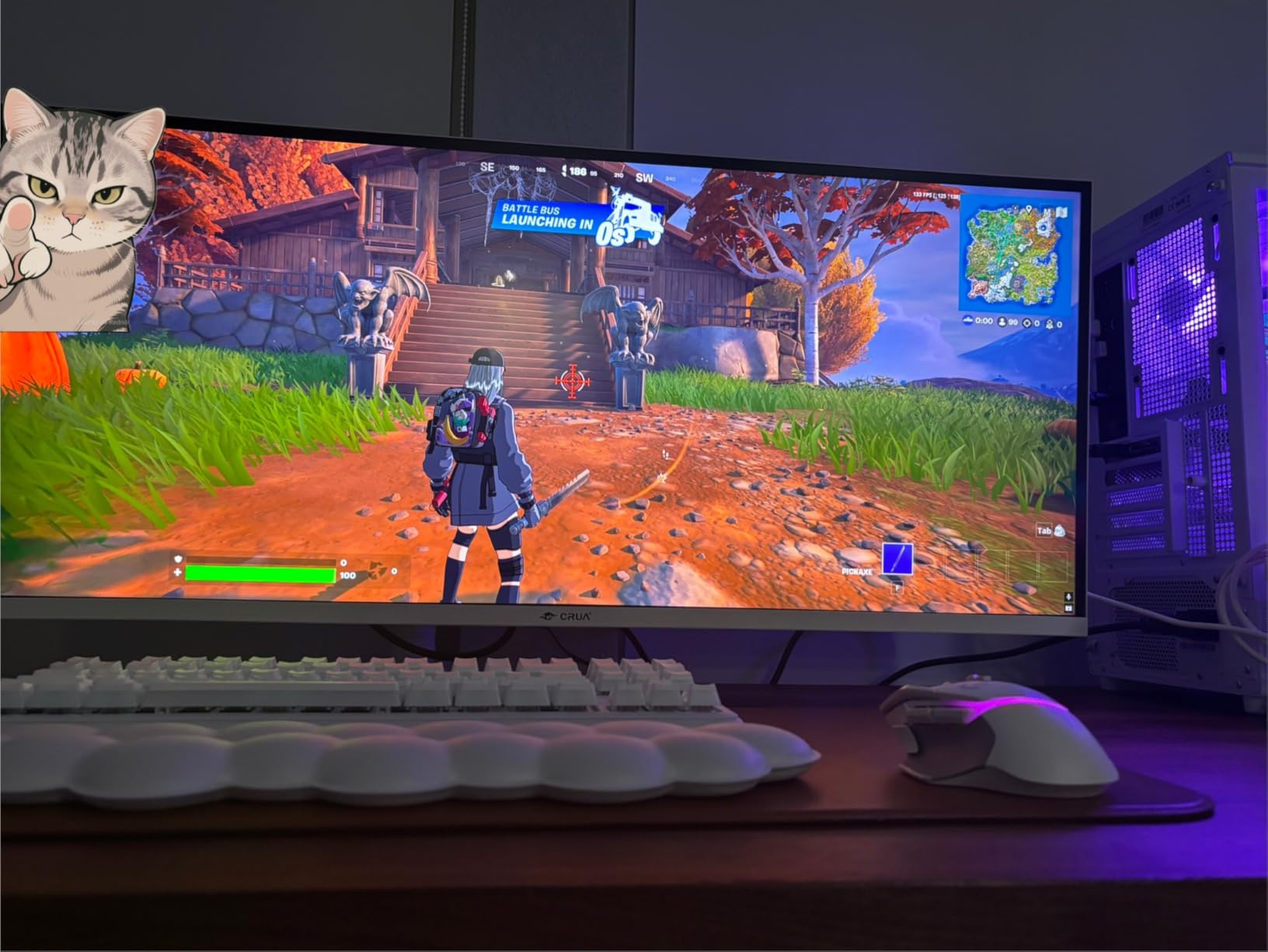 CRUA 27 Inch Gaming Monitor 360HZ, 2K QHD 2560x1440 IPS Panel White Computer Monitors with Built in Speakers, Support AMD FreeSync, 120% sRGB, Blue Light Filter, DP1.4 & HDMI2.1, Wall Mountable - Customer Photo 5