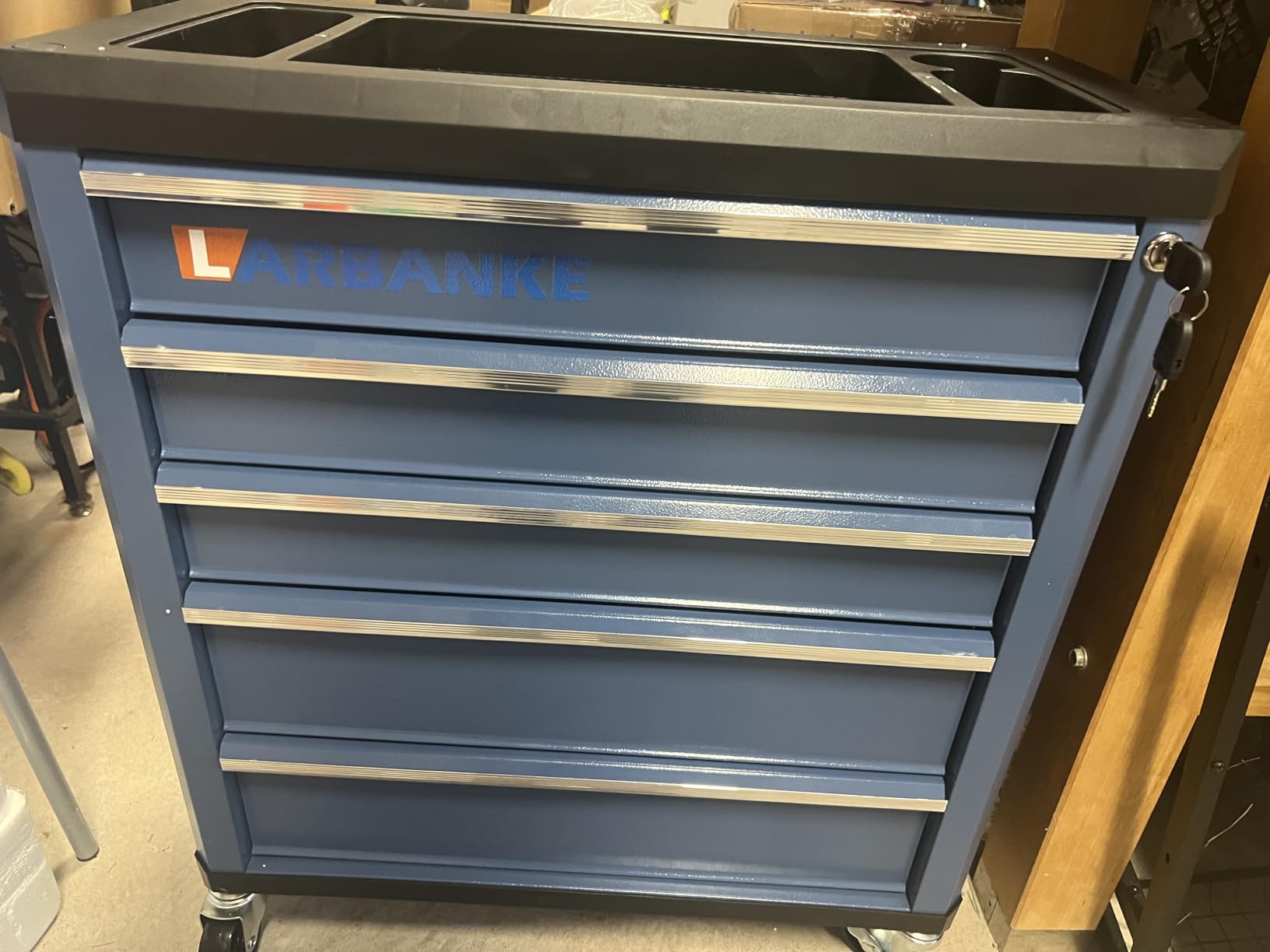 LARBANKE 7-Drawer Rolling Tool Chest with Lock&Keys and Swivel Casters,Tool Chest with Multi-Sizes Drawers and Multifunctional Countertop,Special Connect Rods for Connection with 5-Drawer Tool Cabinet - Customer Photo 2