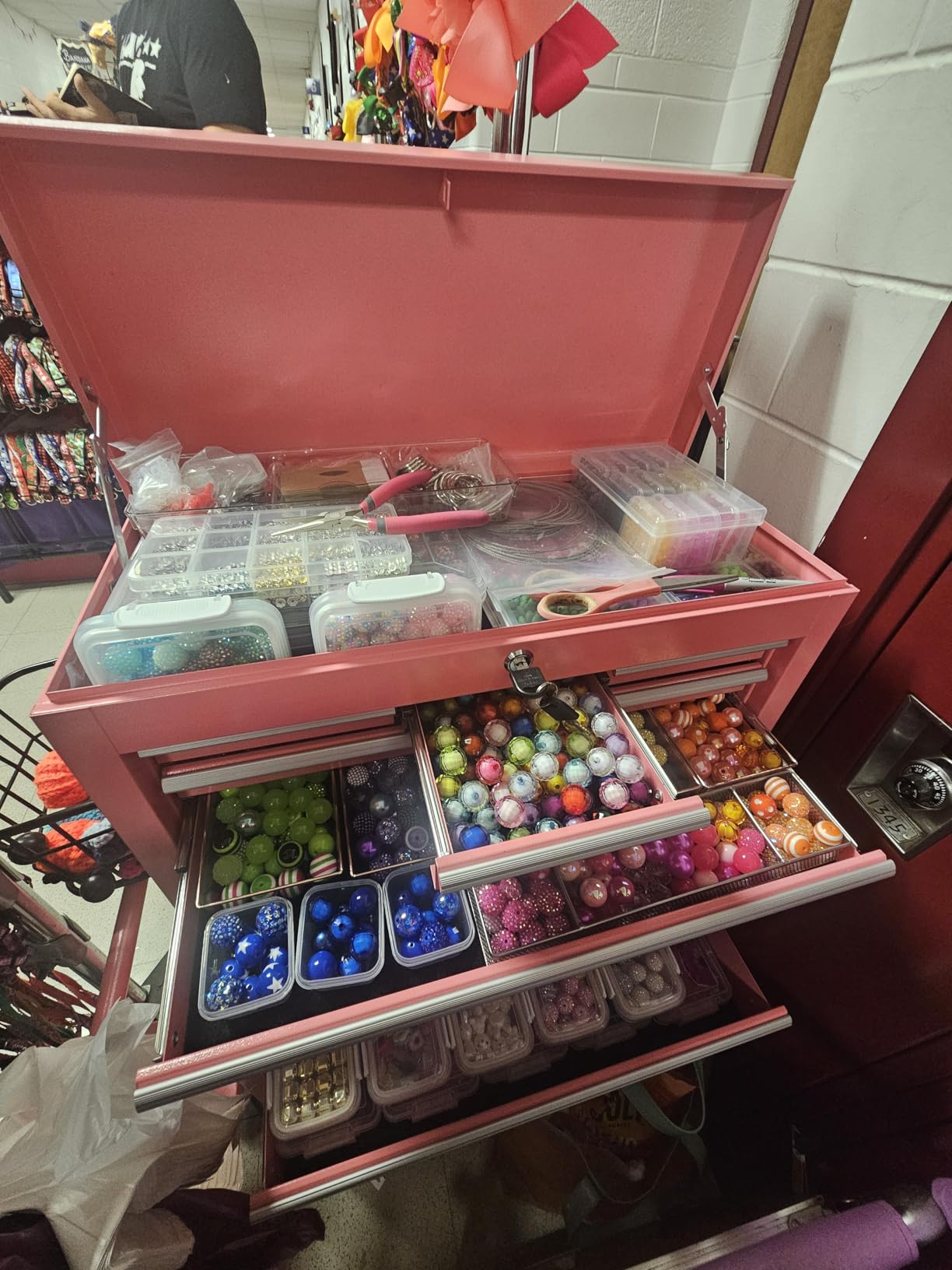 Omelaza 8-Drawer Rolling Tool Chest with Lock, Detachable Tool Cabinet Cart with Wheels, High-Capacity Mechanic Tool Organizer for Garage Workshop Warehouse Storage​ - Customer Photo 1