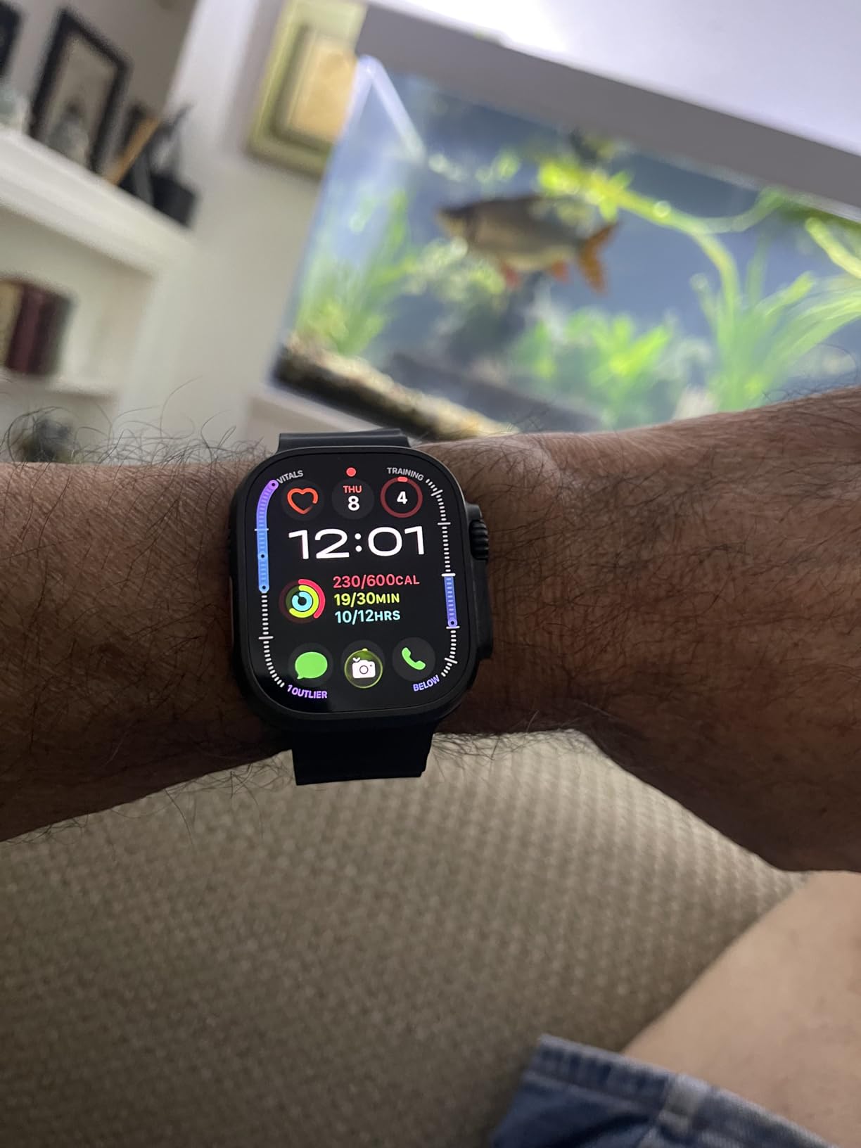 Apple Watch Ultra 3 [GPS + Cellular 49mm] Running & Multisport Smartwatch w/Rugged Titanium Case w/Black Ocean Band. Satellite Communications, Advanced Health & Fitness Tracking - Customer Photo 1